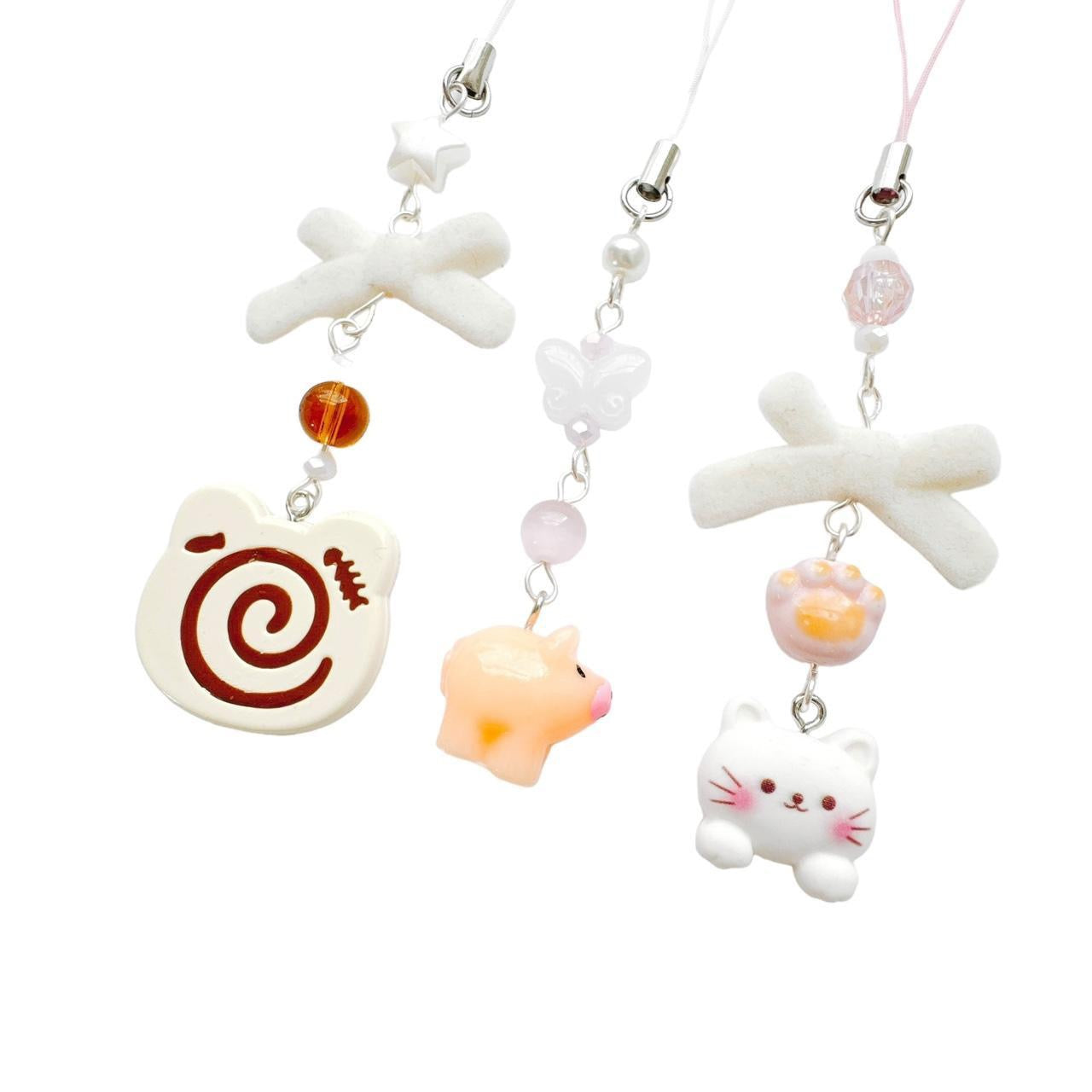 White Cat Phone Charm