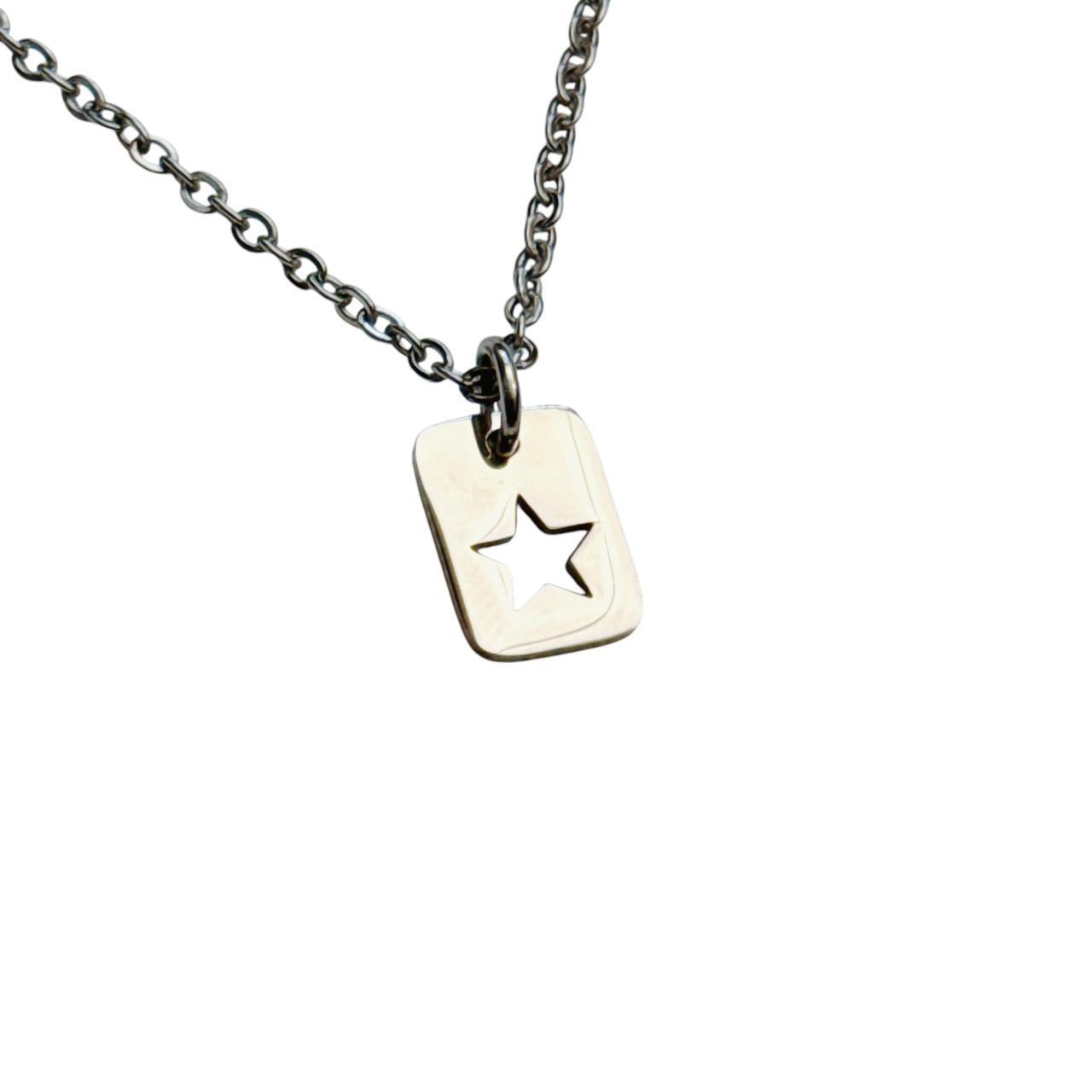 silver star necklace