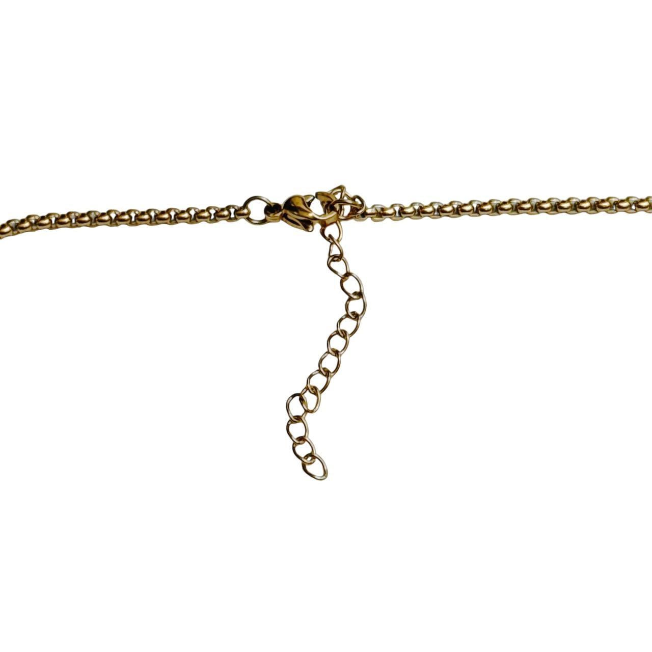 gold large puffy heart necklace