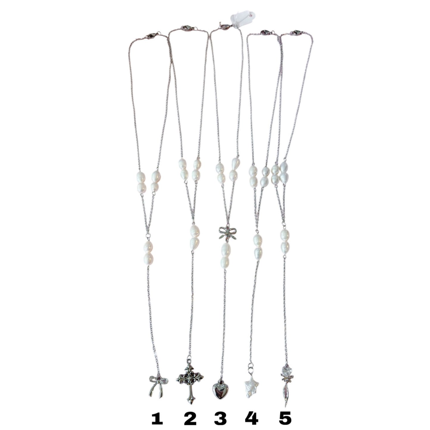 pearl lariat necklaces π