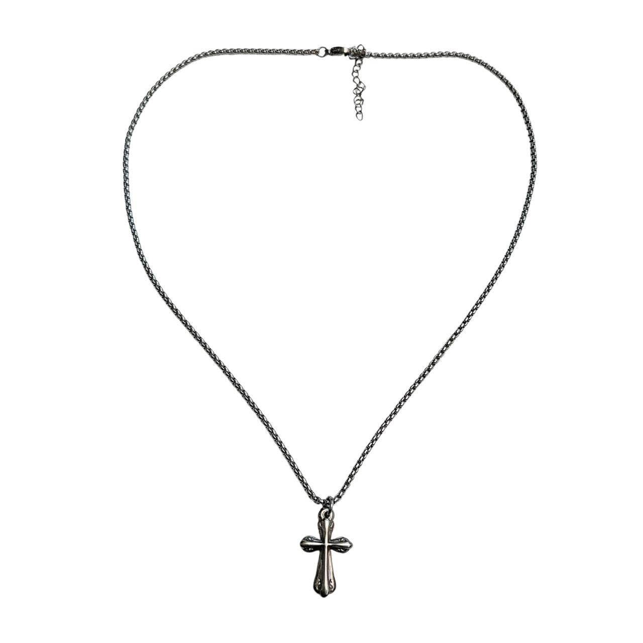 silver cross necklace