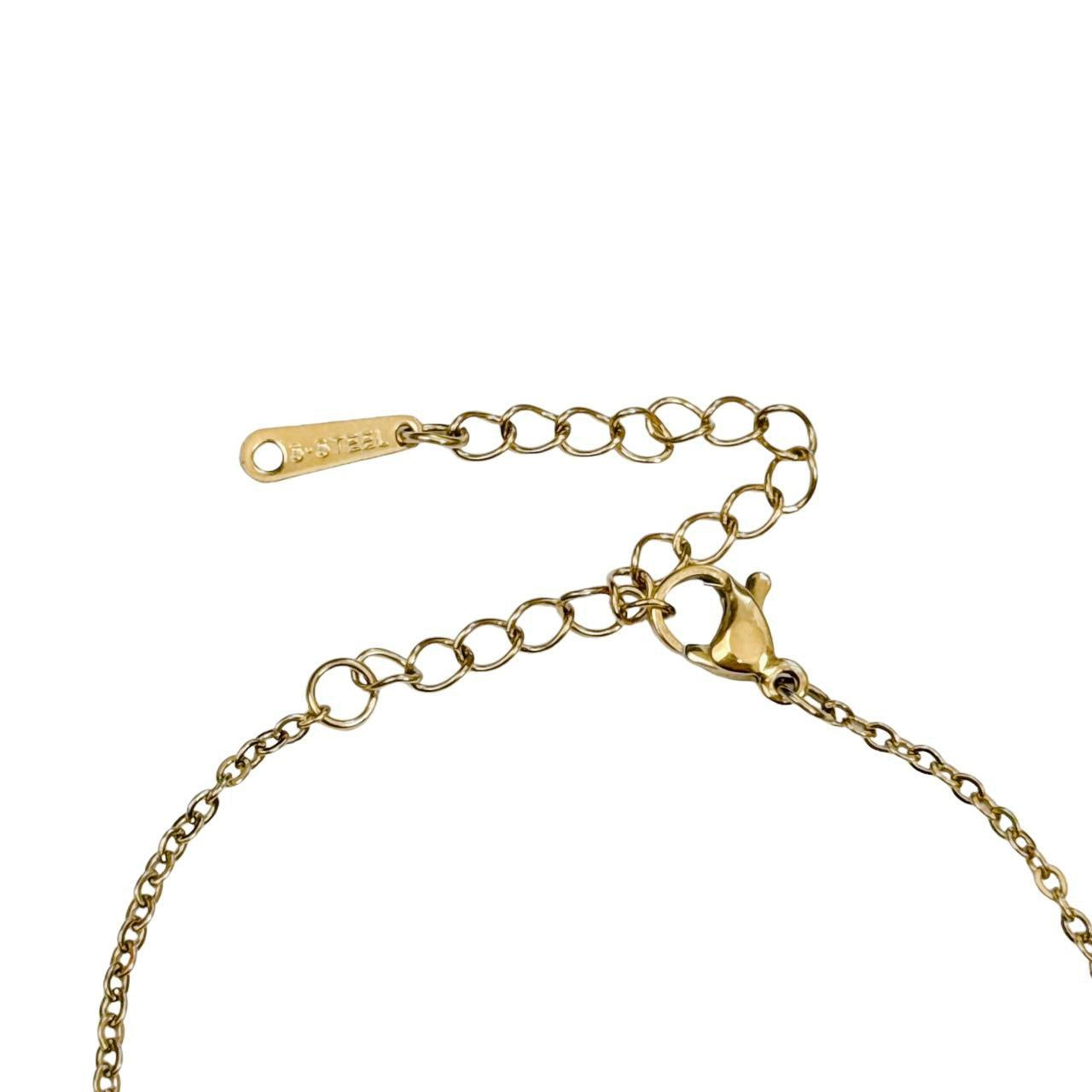 Gold Puffy Star Chain Bracelet