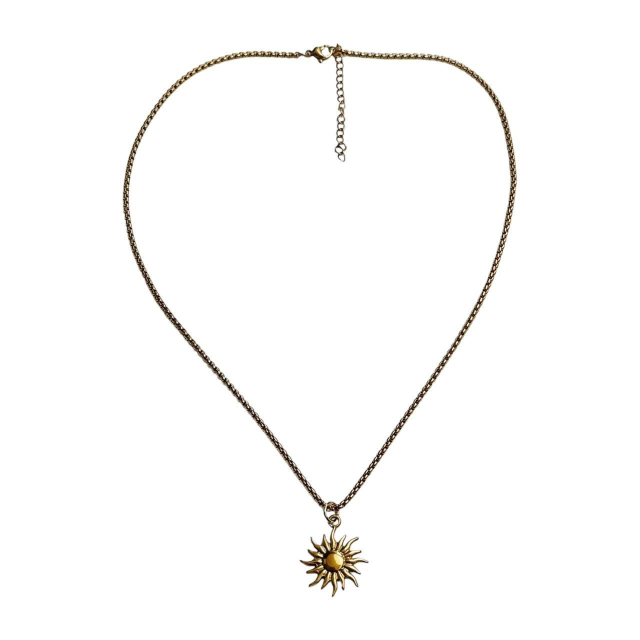 gold sun necklace