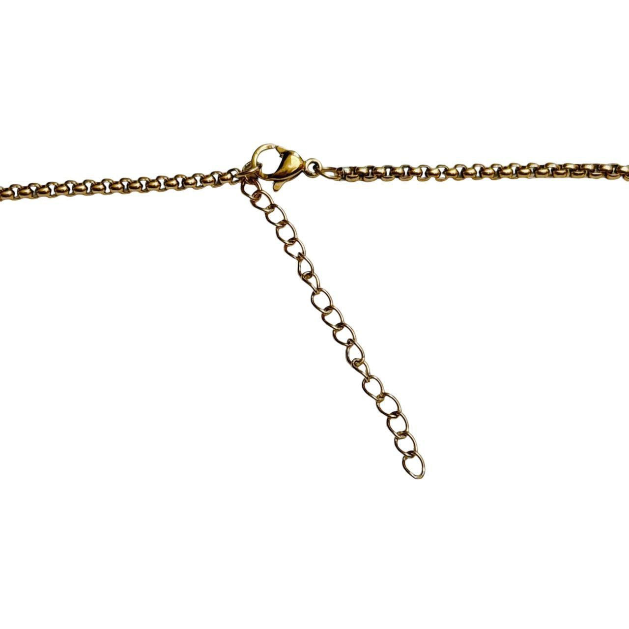 gold heart bow necklace