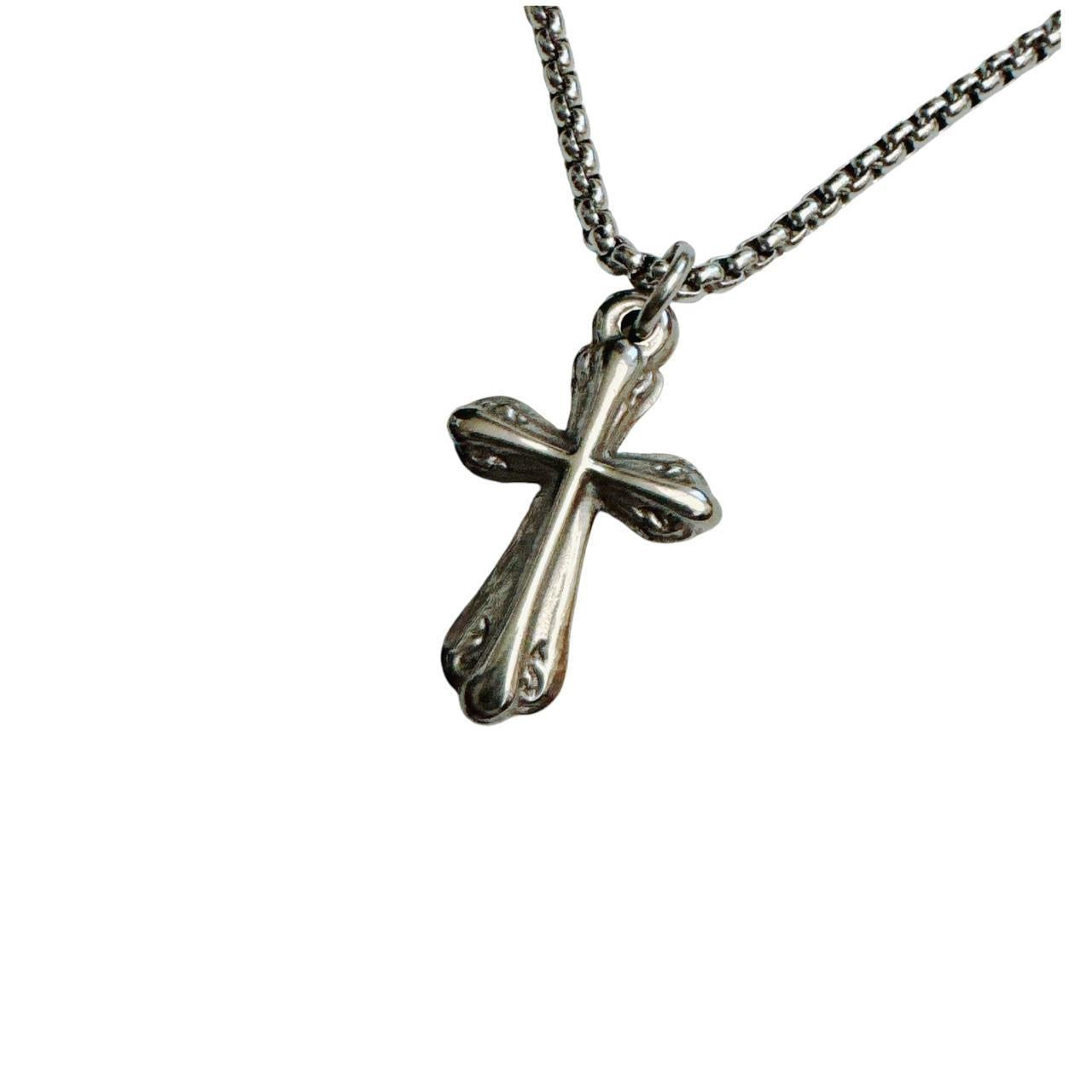 silver cross necklace