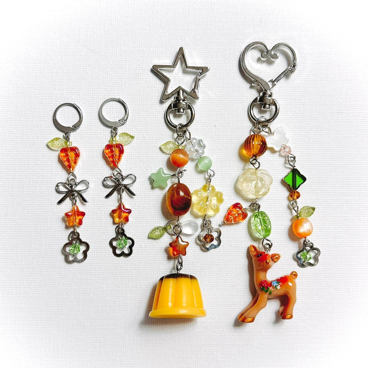 deer beaded keychain π¦