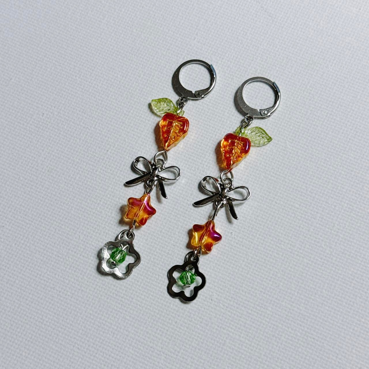 fall beaded earrings π
