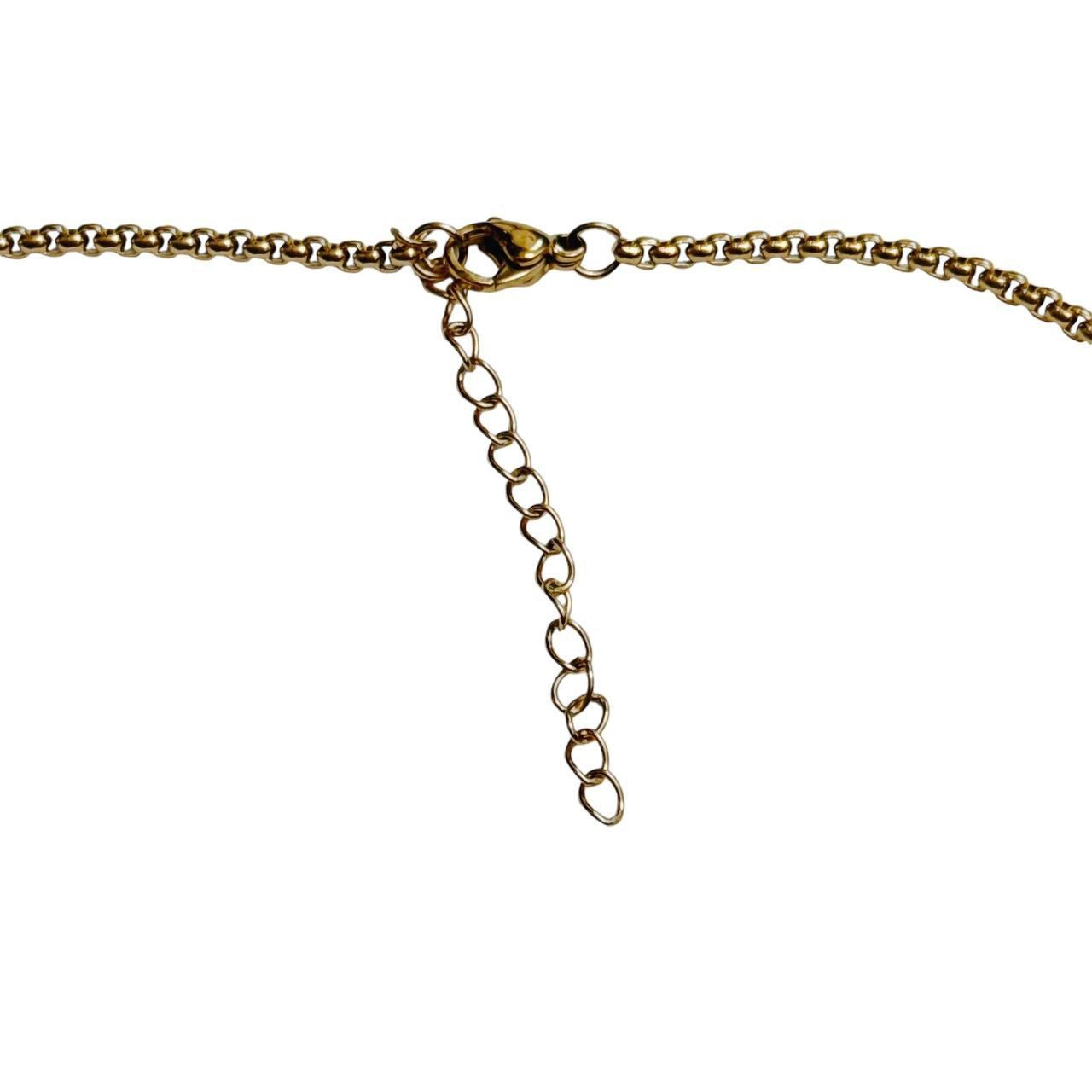 gold 3D bunny necklace