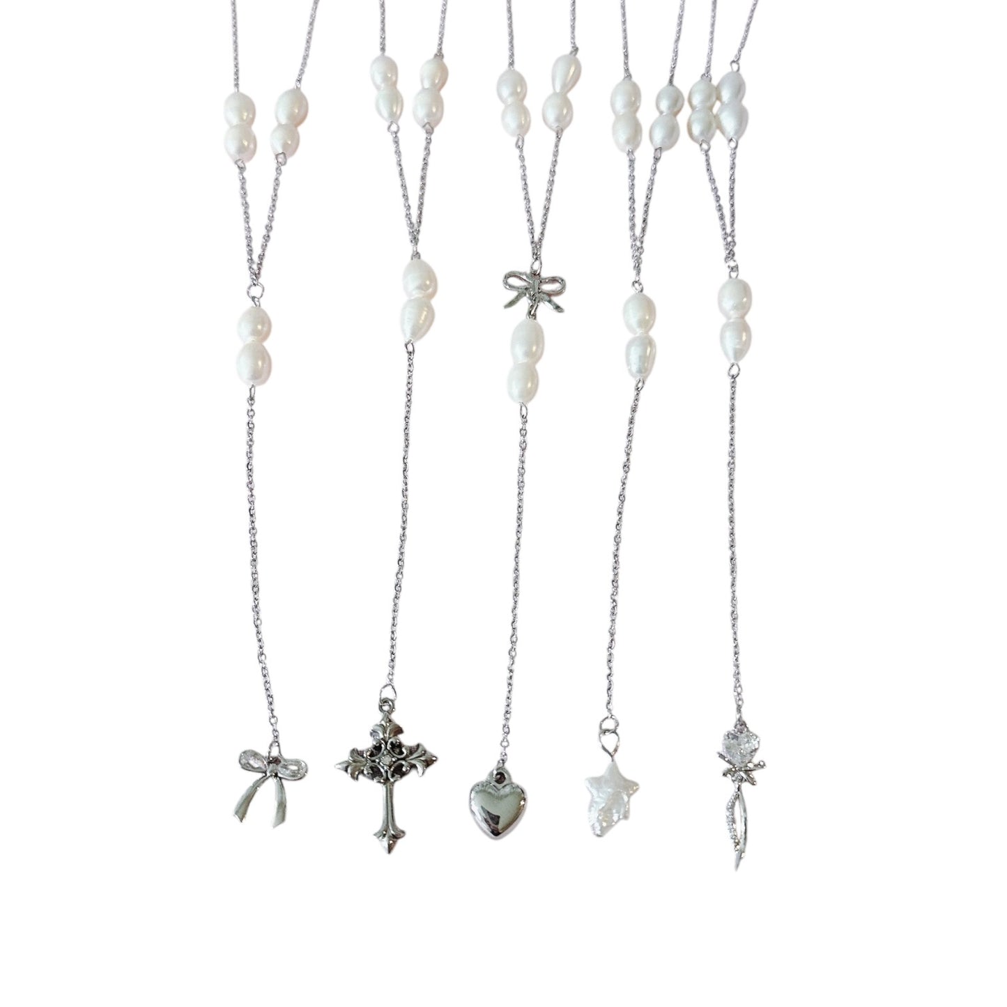 pearl lariat necklaces π