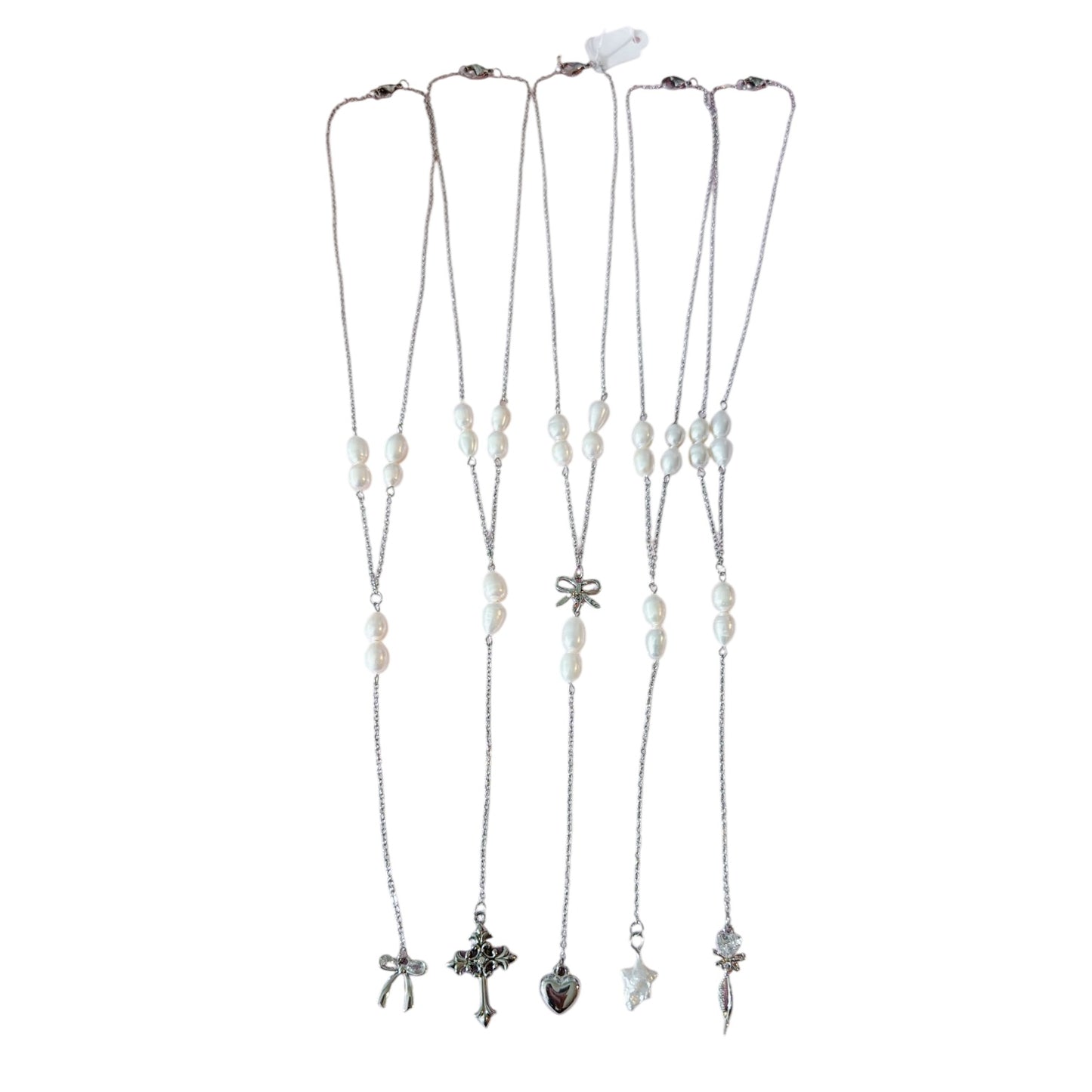 pearl lariat necklaces π