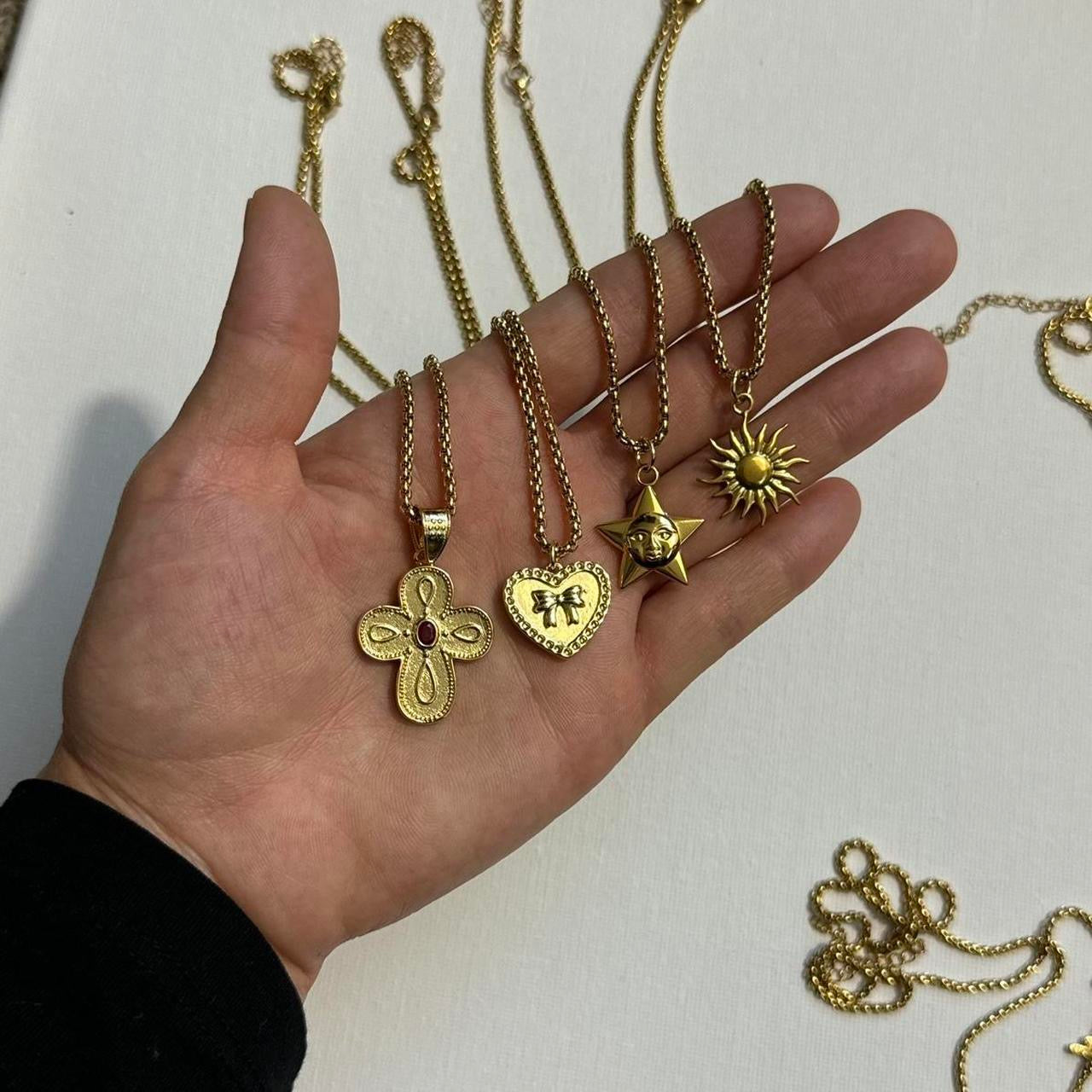 gold sun necklace