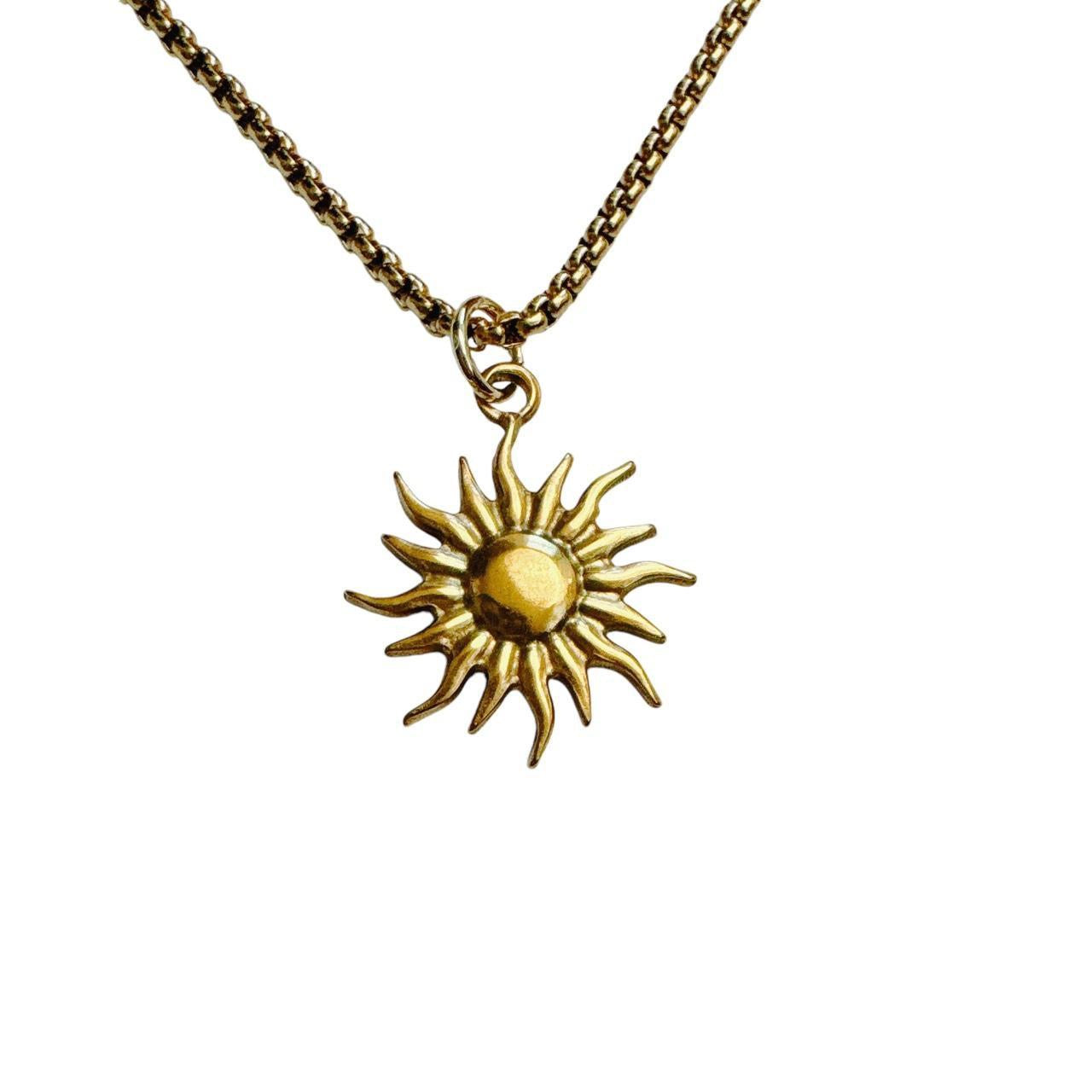 gold sun necklace