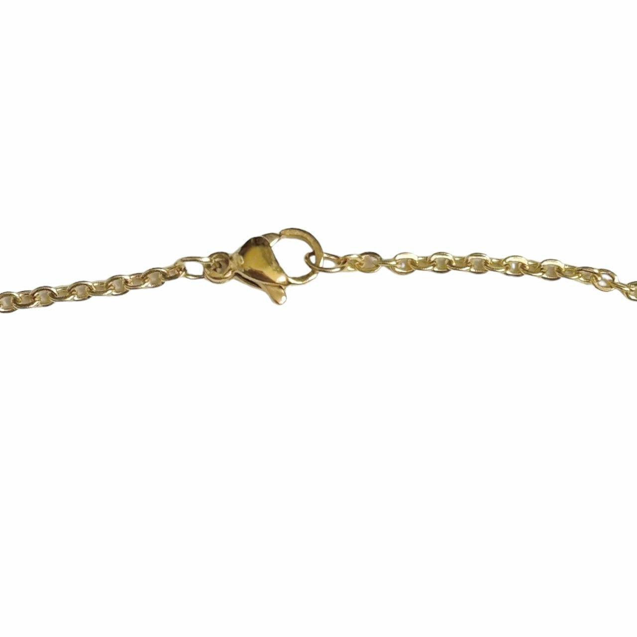 Gold & Green Rhinestone Heart Necklace