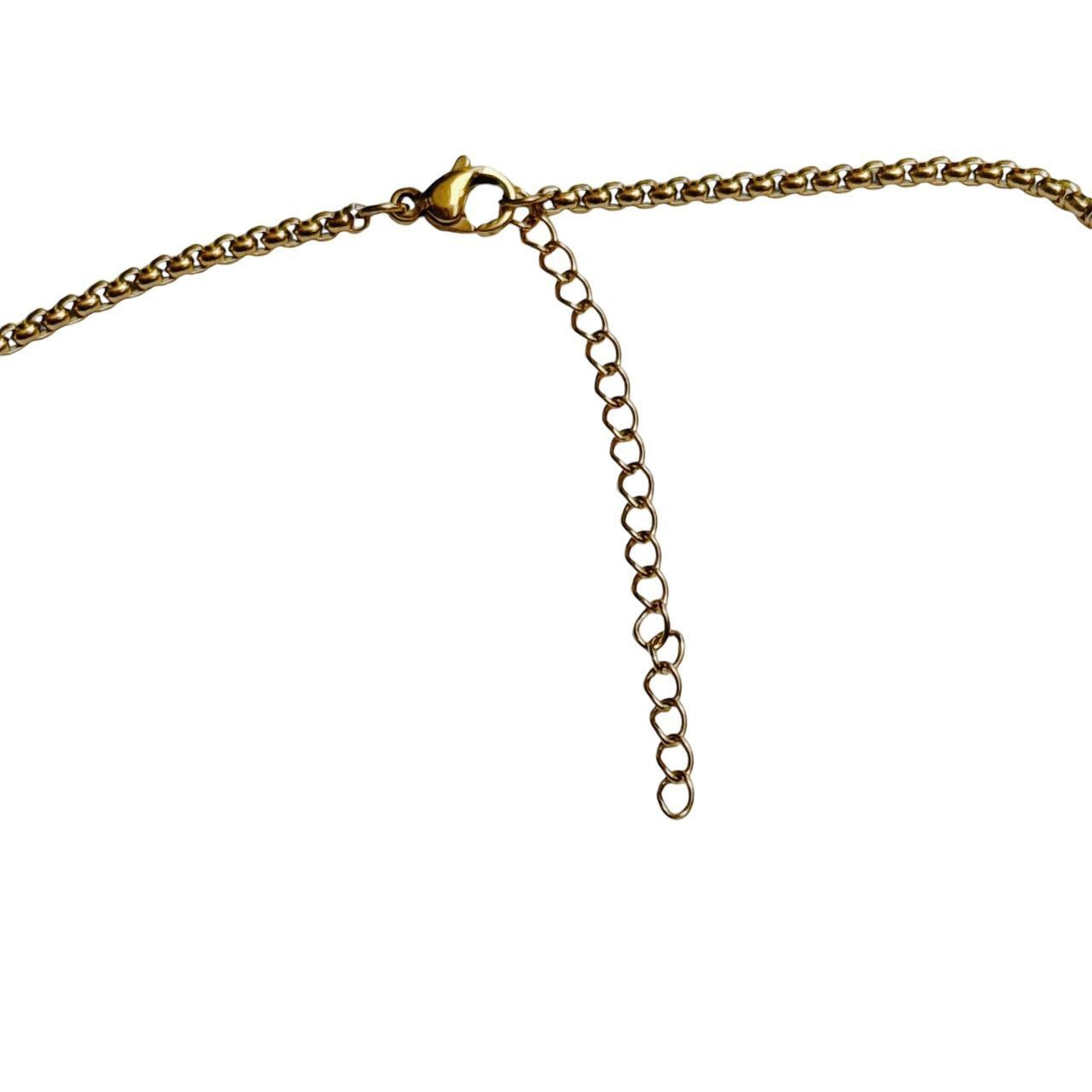 gold 3D bunny necklace