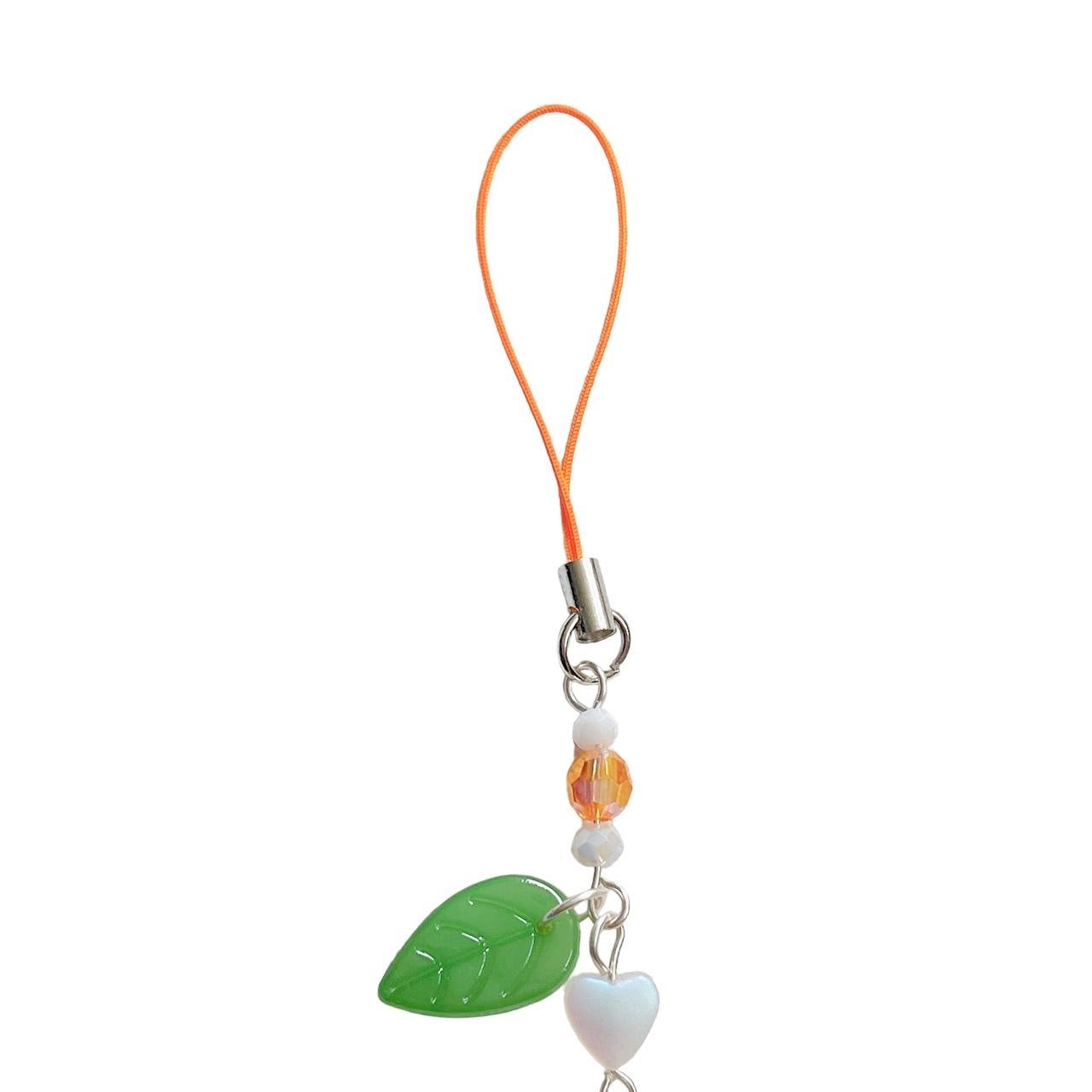 pumpkin bunny beaded phone charm ππ