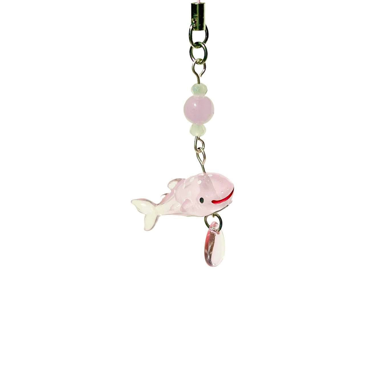 Pink Whale Shark Phone Charm