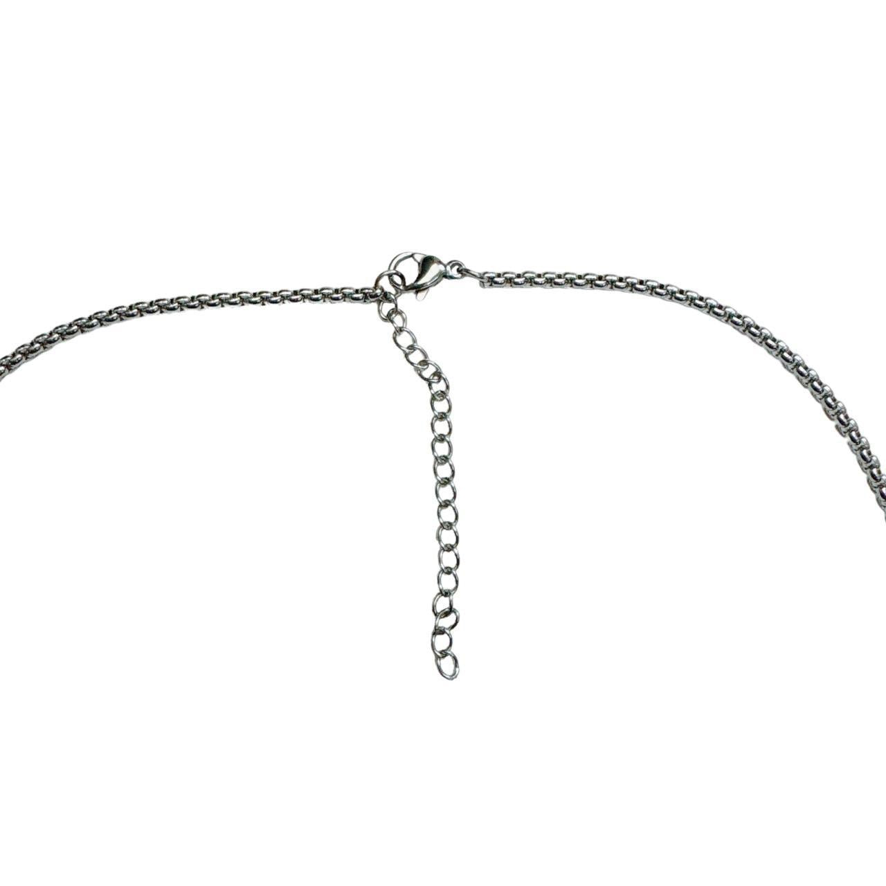 Silver Double Sparkle Star Necklace