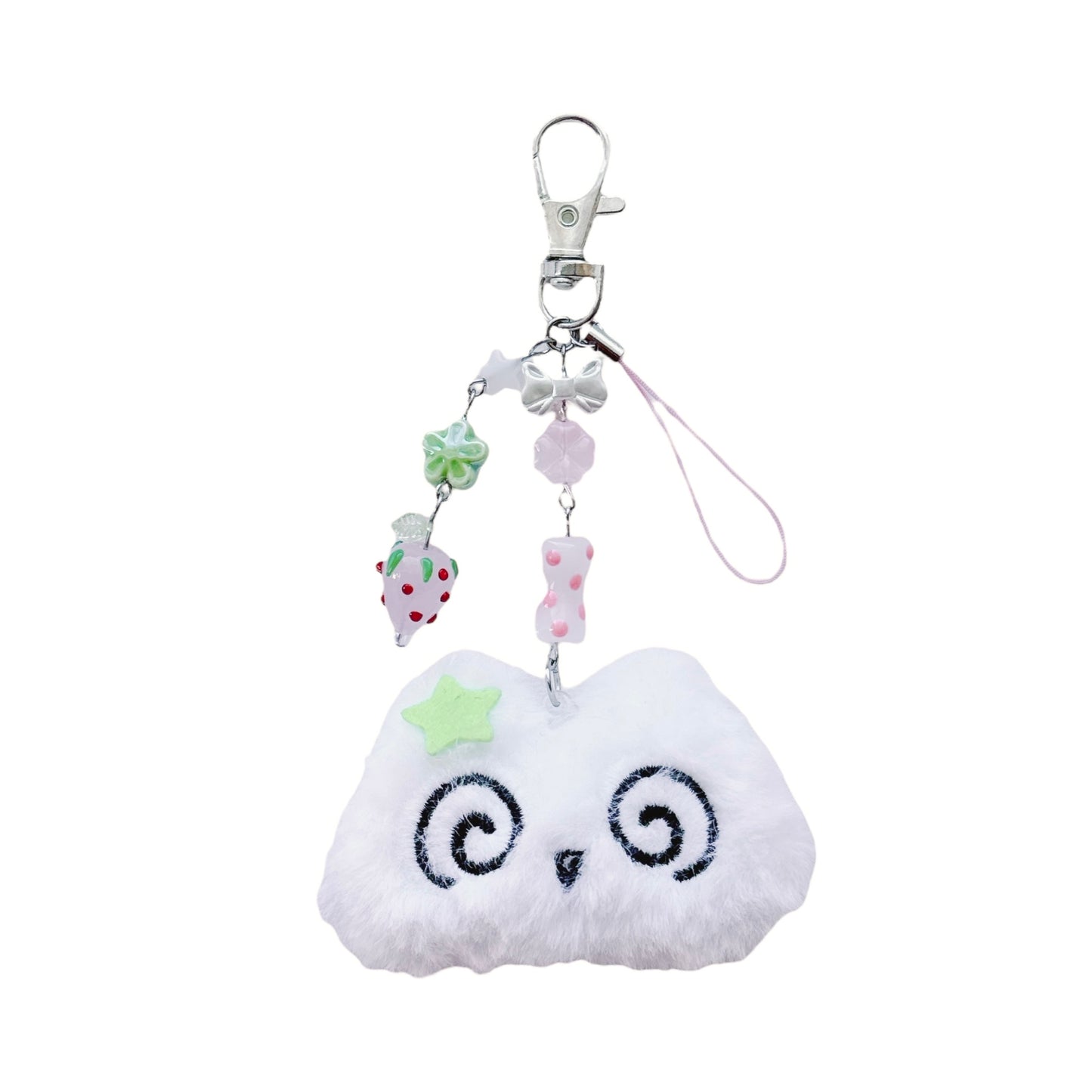 loopy kitty plush keychains