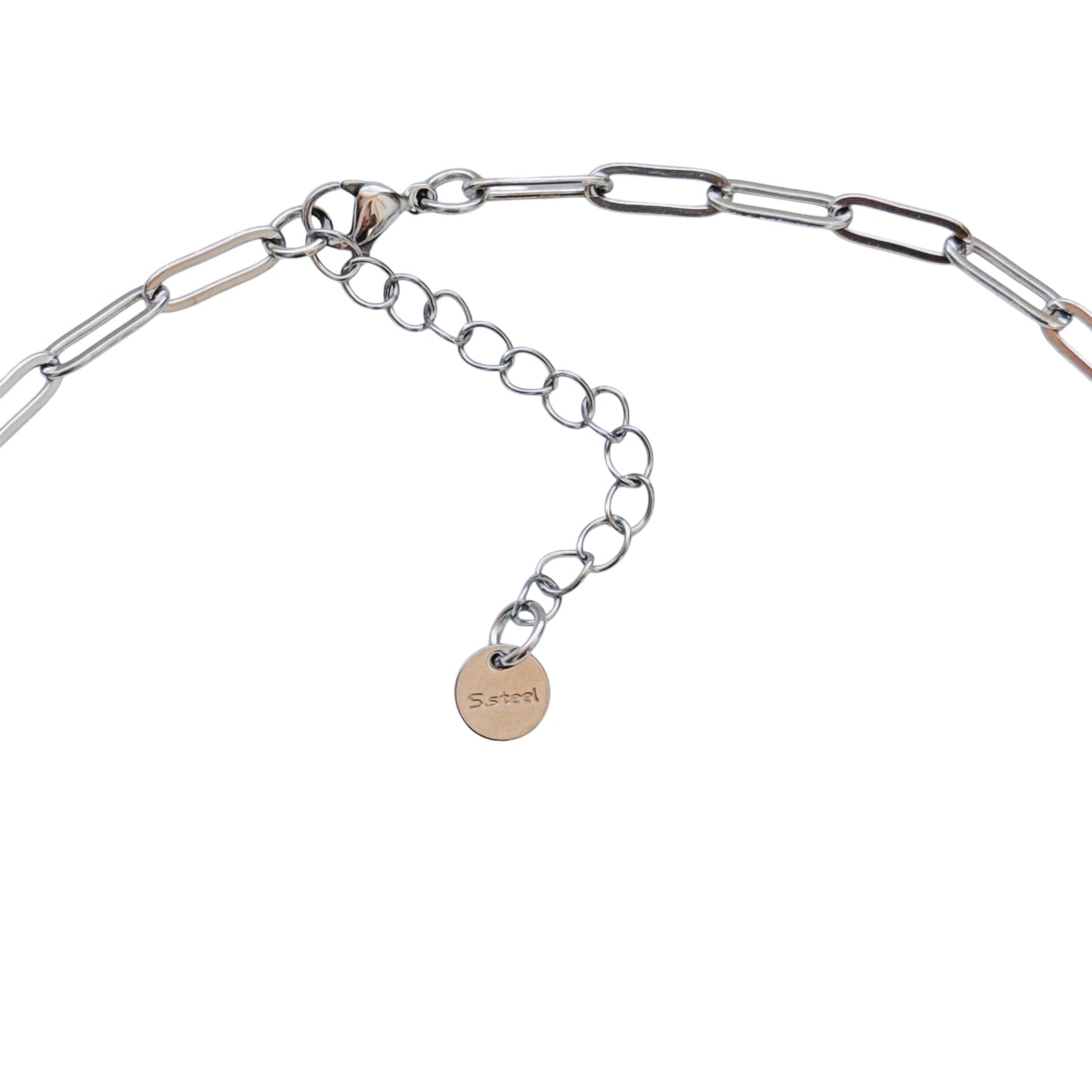 silver bunny charm necklace π