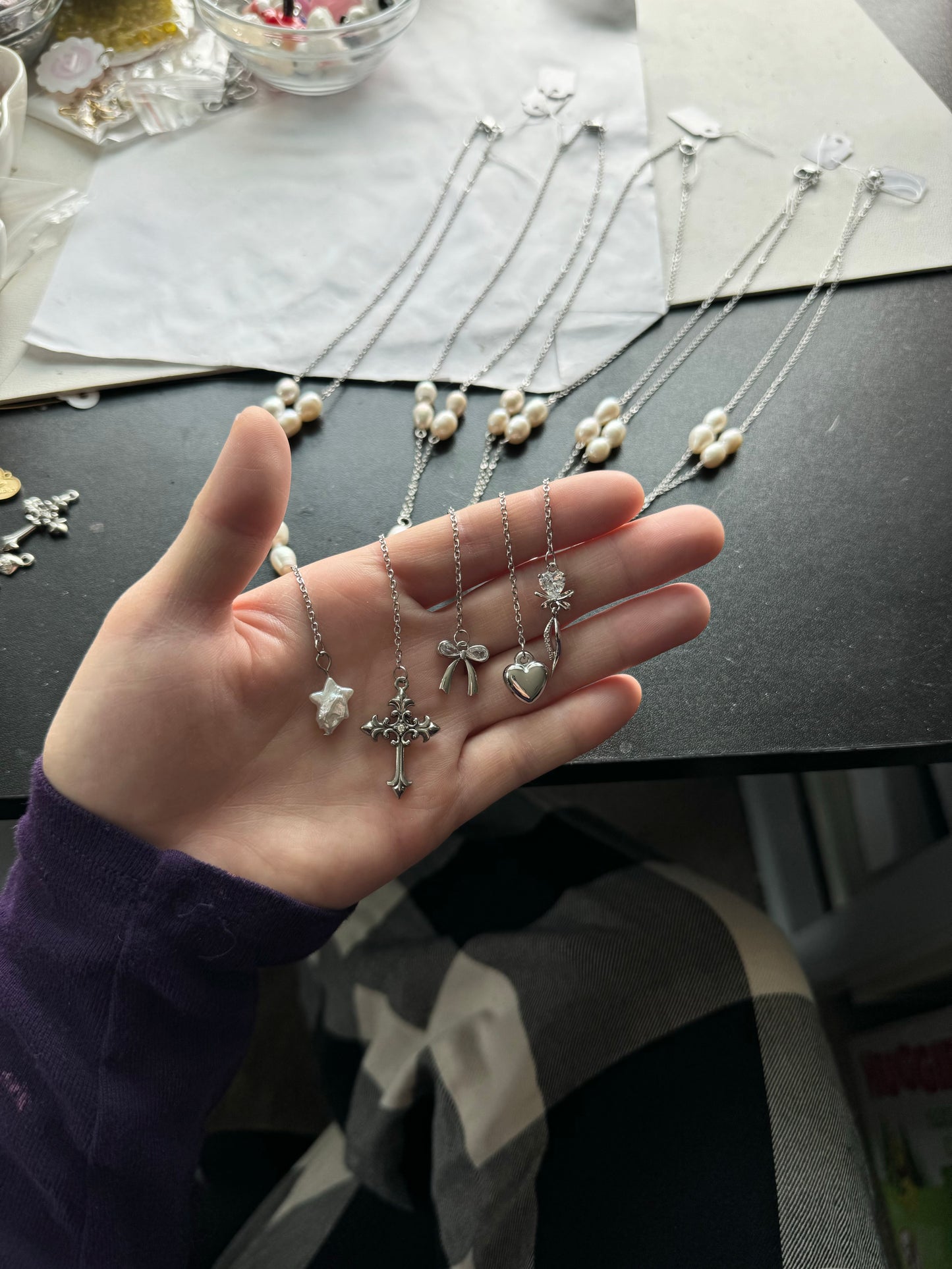 pearl lariat necklaces π