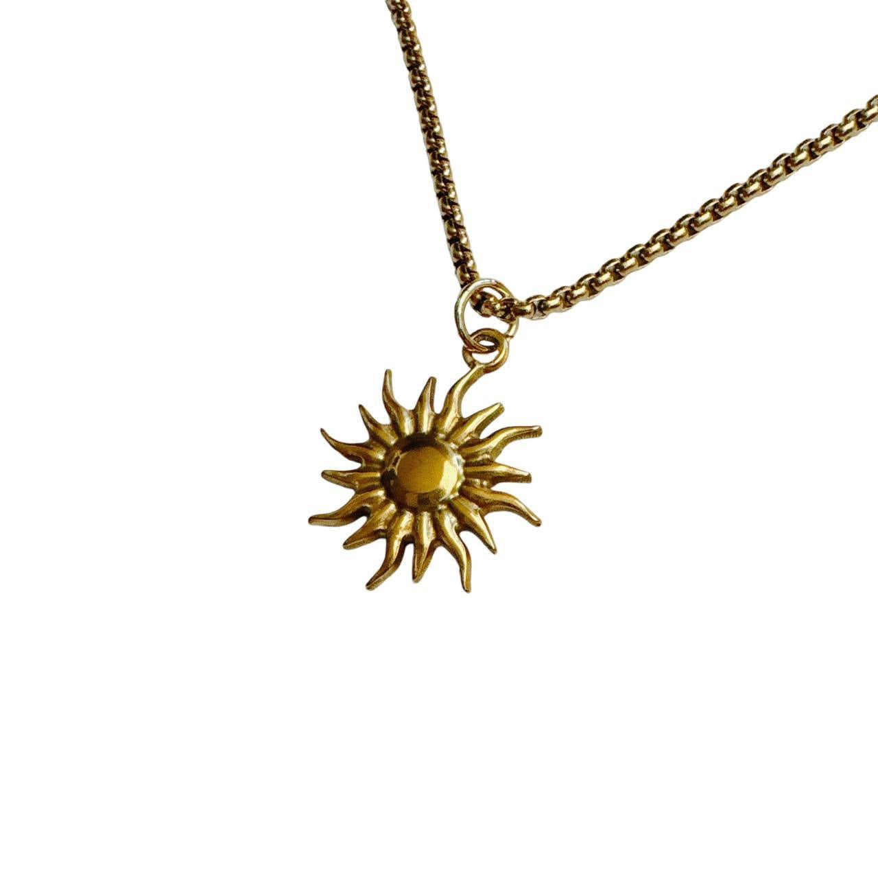 gold sun necklace