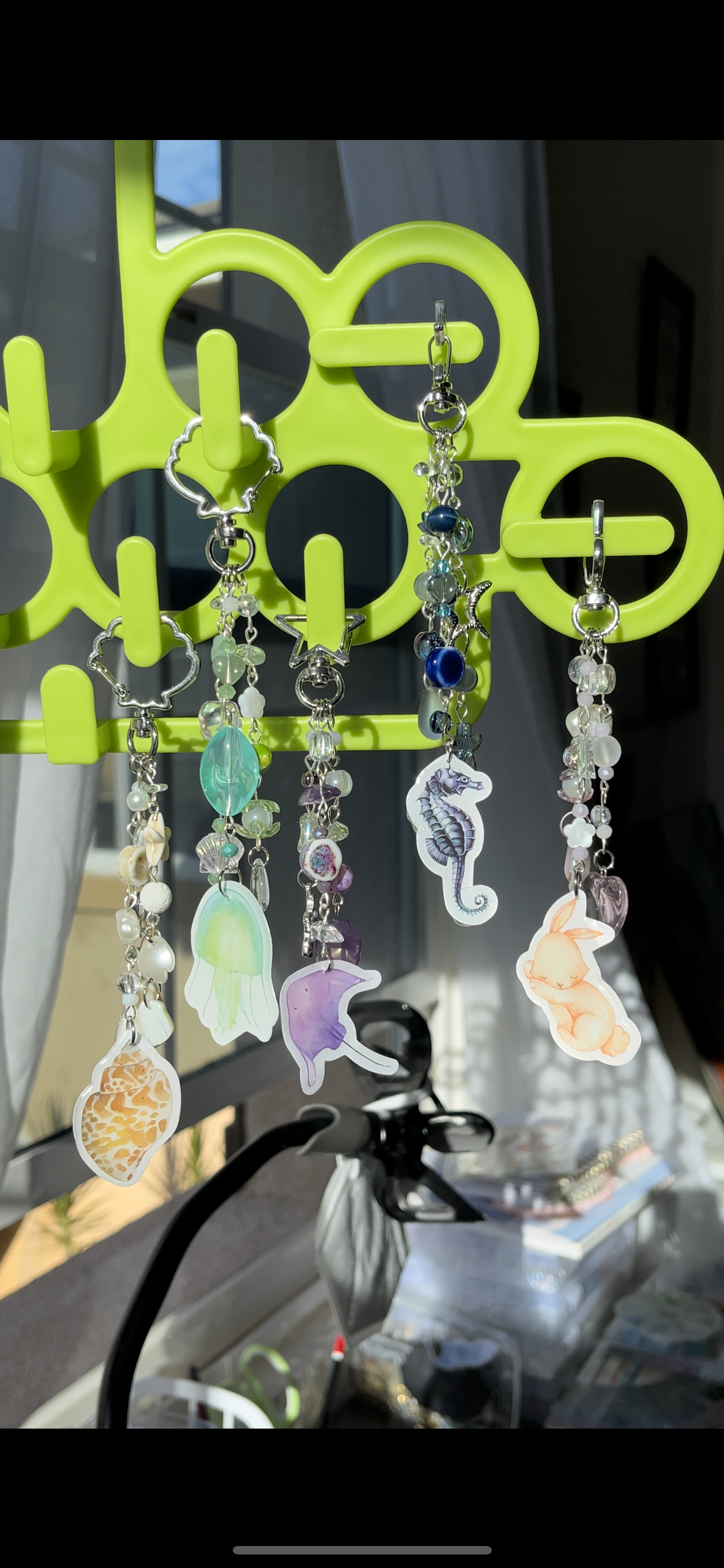 Tired Bunny Keychain