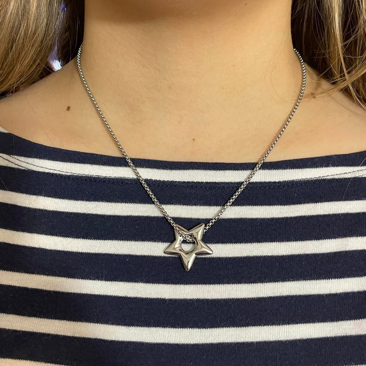 Puffy Star Pendant Necklace