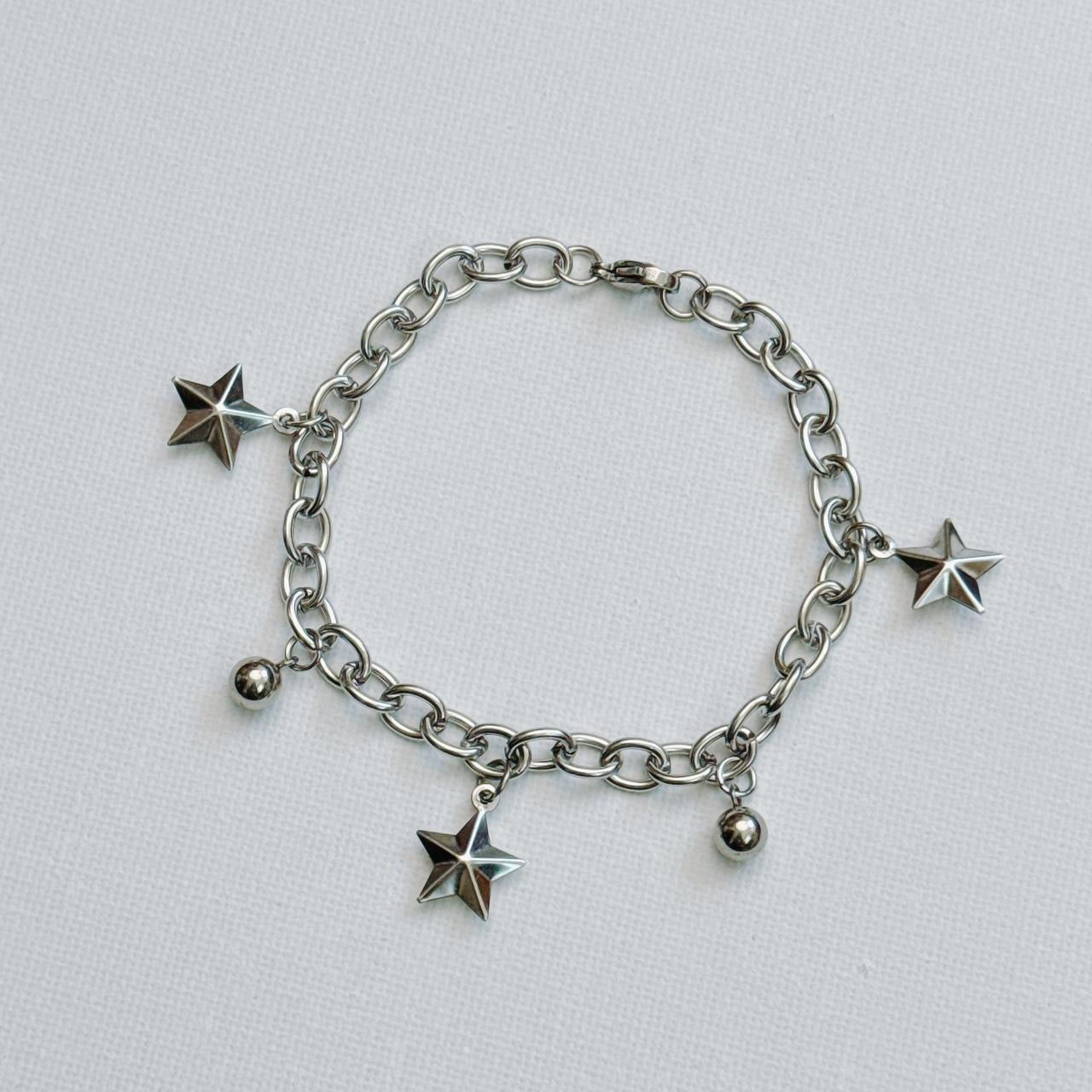 silver star charm bracelet