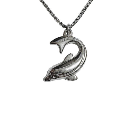 silver dolphin necklace