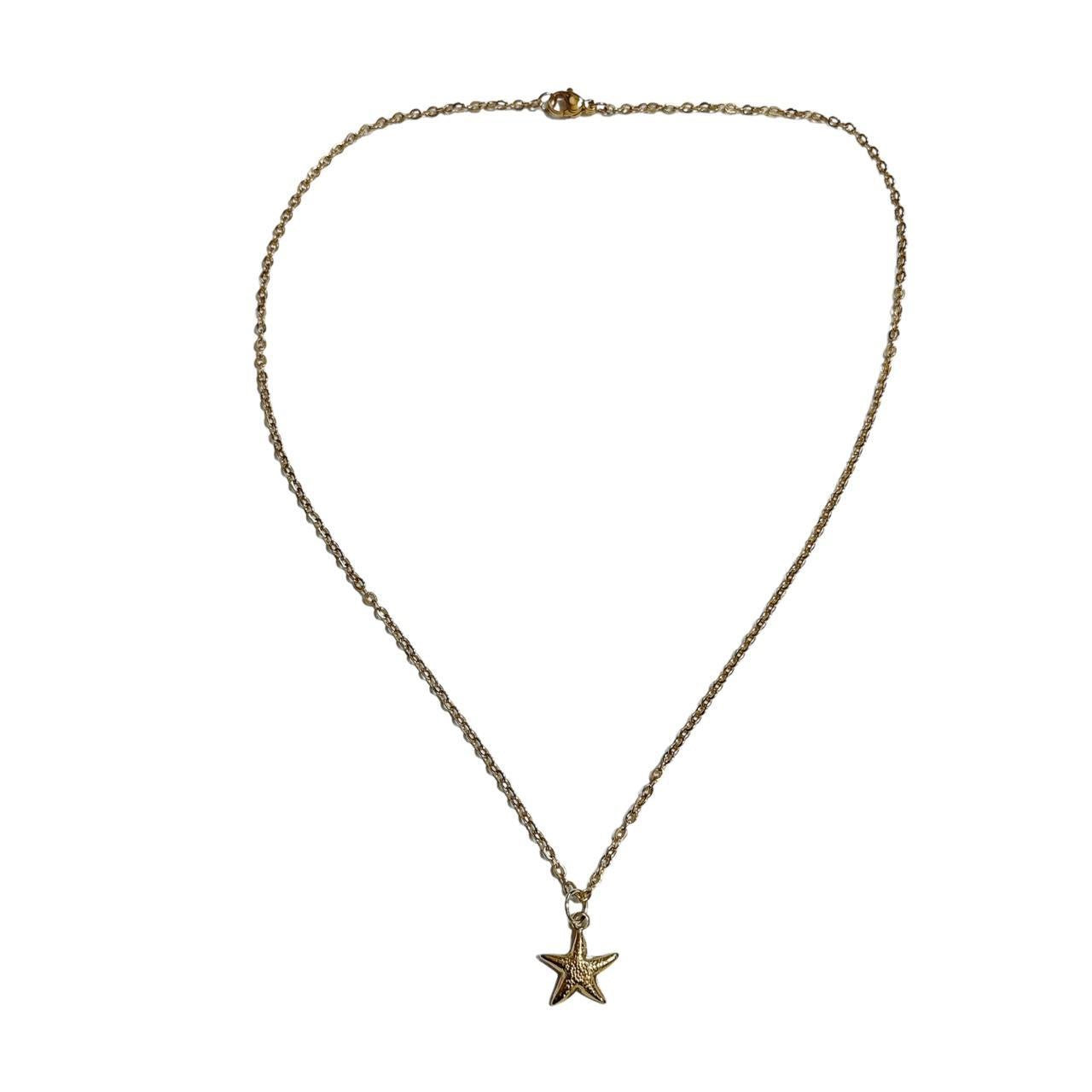 gold starfish necklace