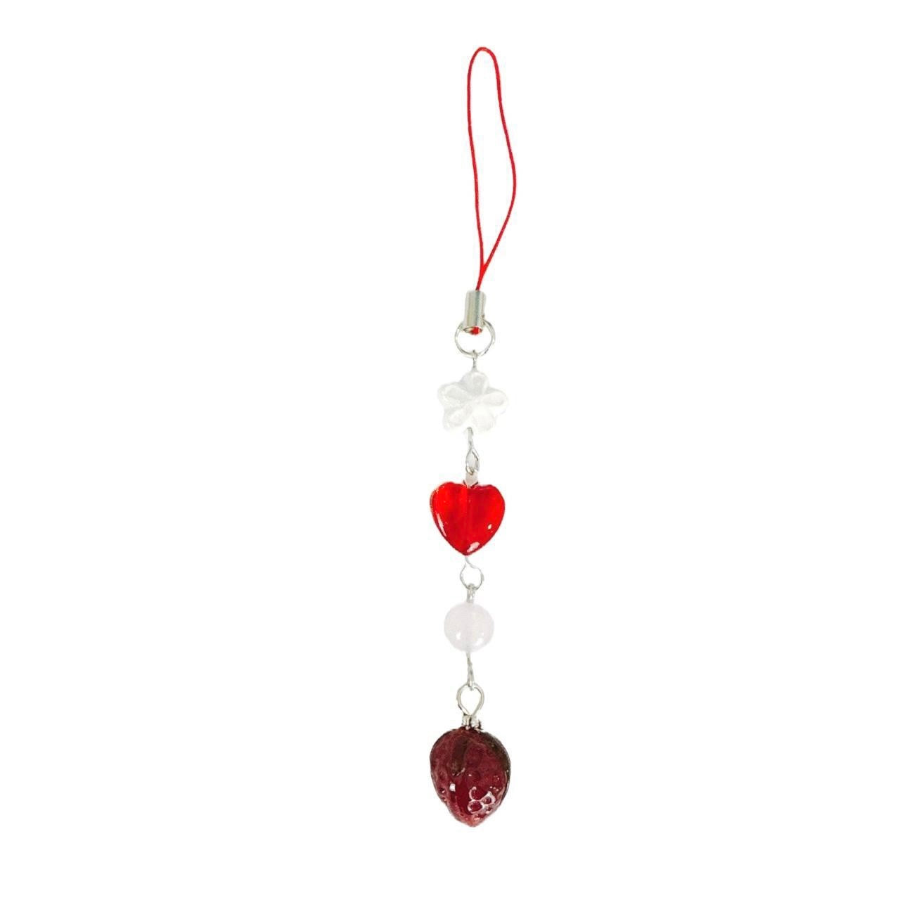 Red Strawberry Phone Charm