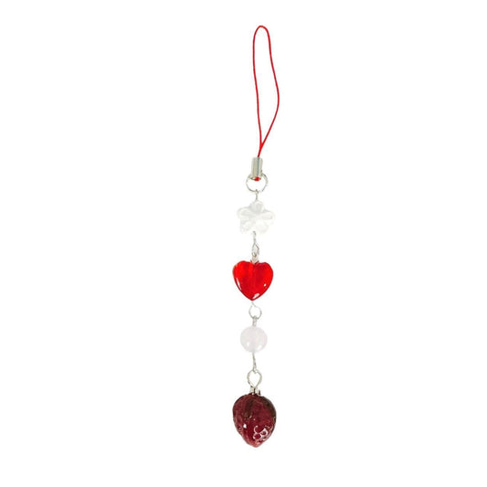 Red Strawberry Phone Charm