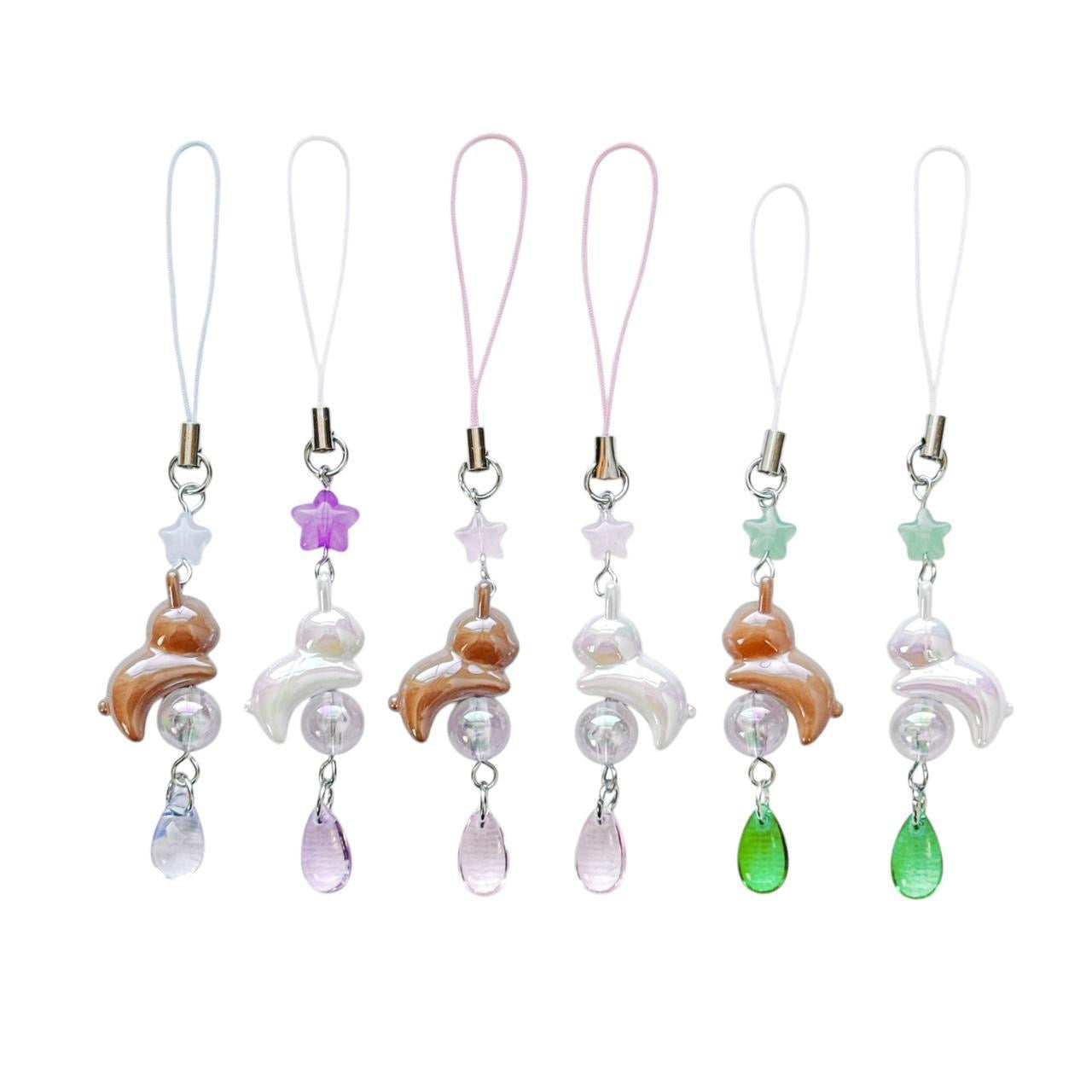 celestial bunny charm - white & purple