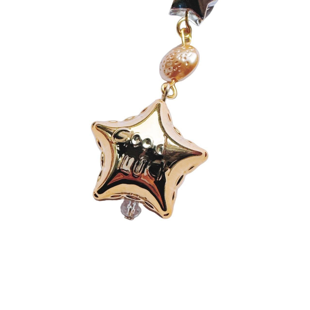 Gold Good Luck Star Phone Charm