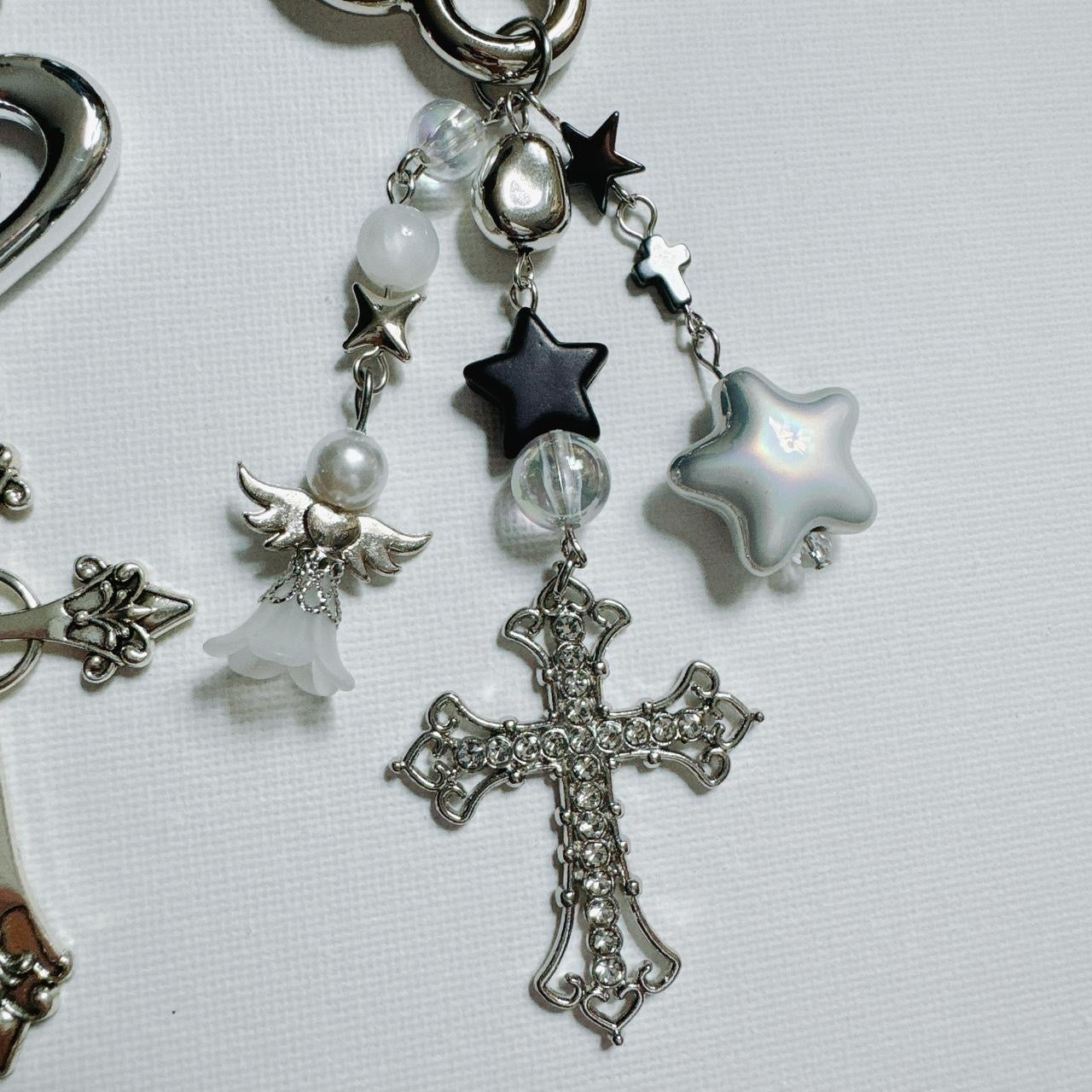 bone cross keychain