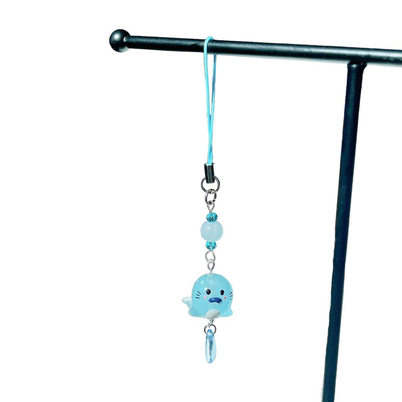 Blue Sea Lion Phone Charm