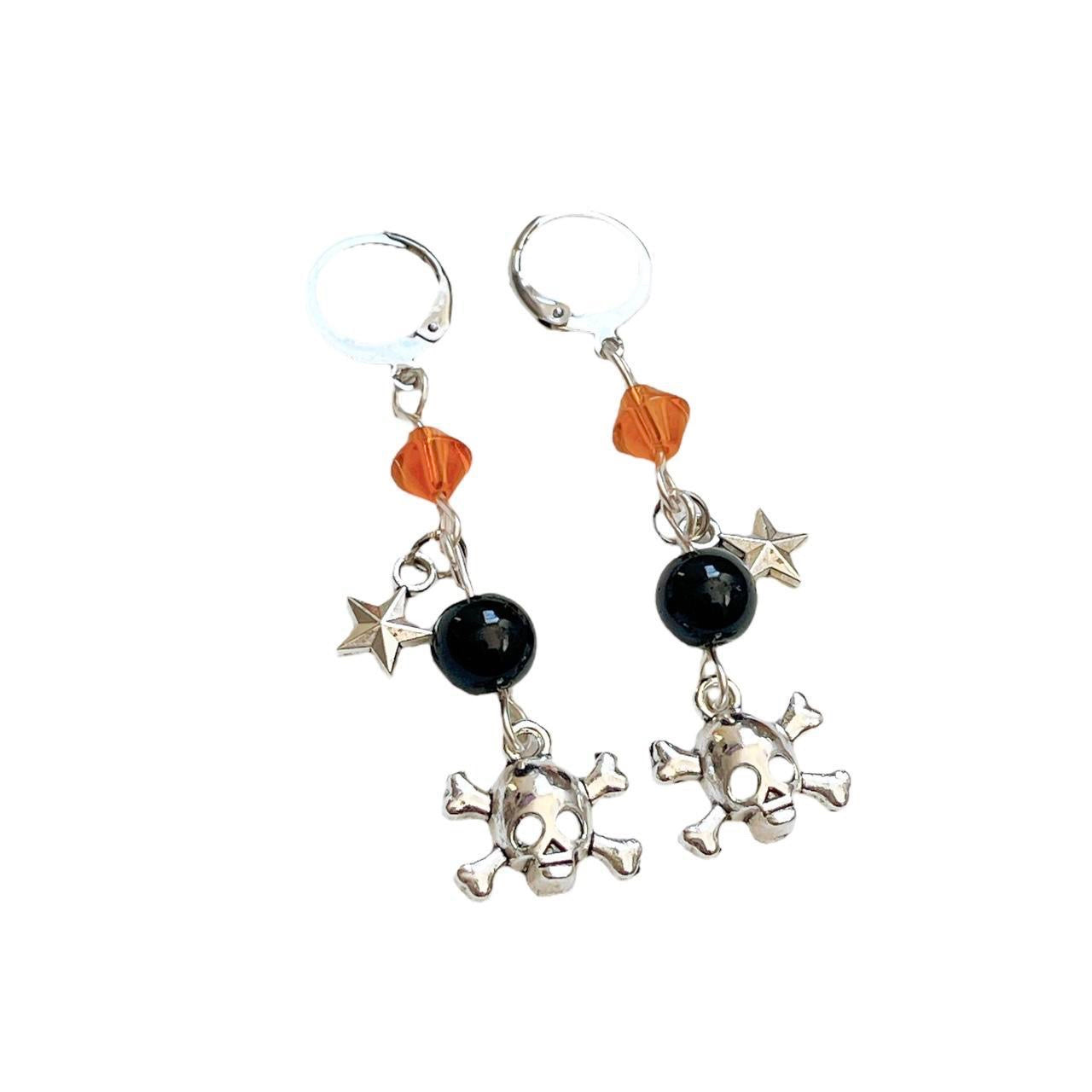 Beaded Skull Earrings