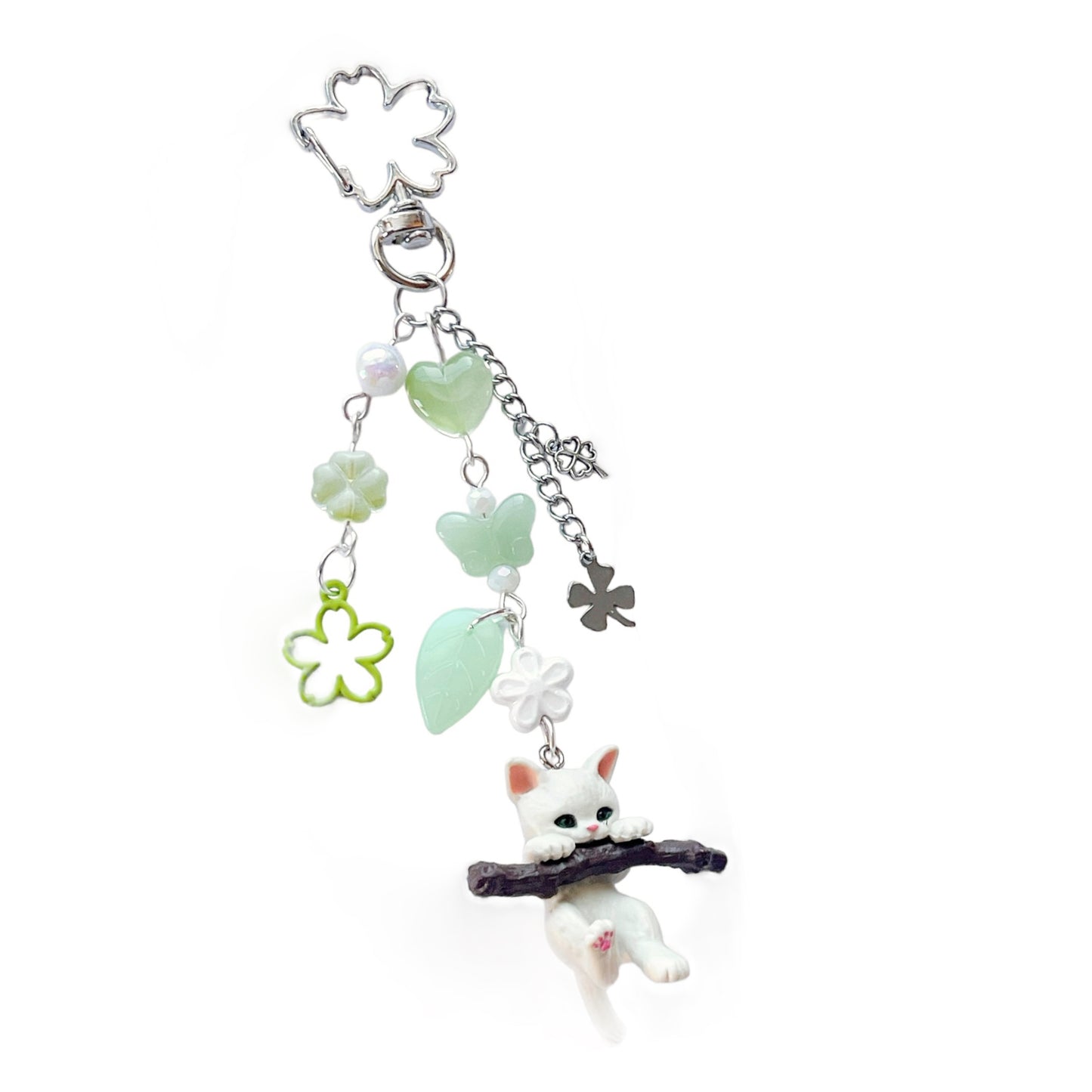 Cat Keychain - Green