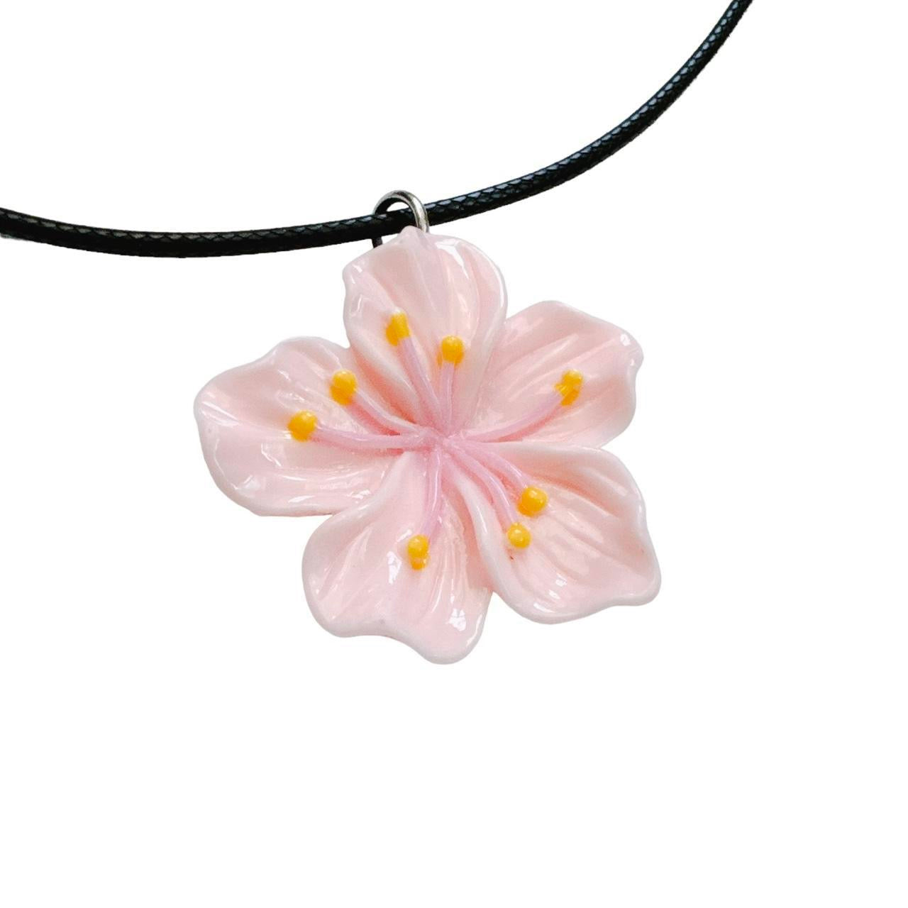 Pink Flower Necklace