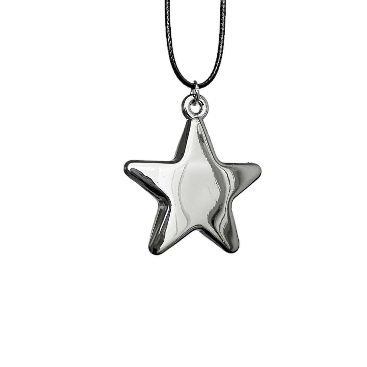 Large Silver Star Necklace