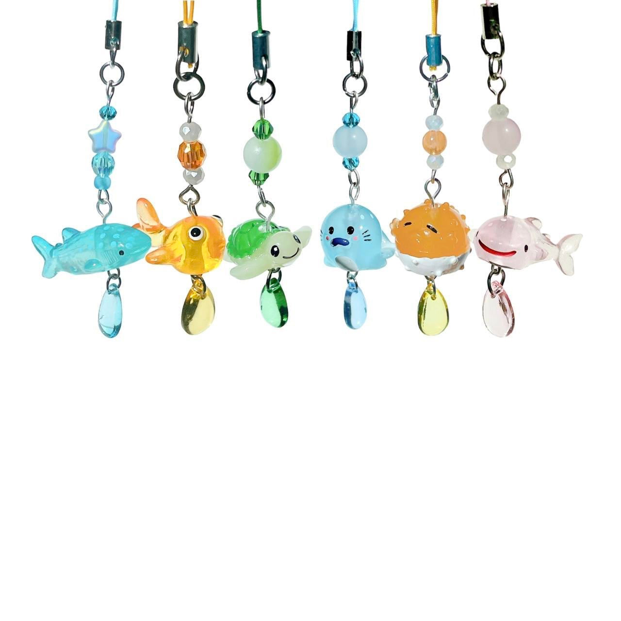 Pink Whale Shark Phone Charm