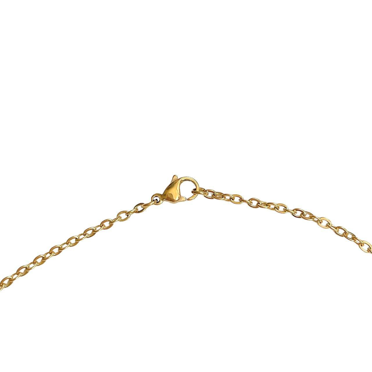 Gold Dainty Pearl Heart Necklace