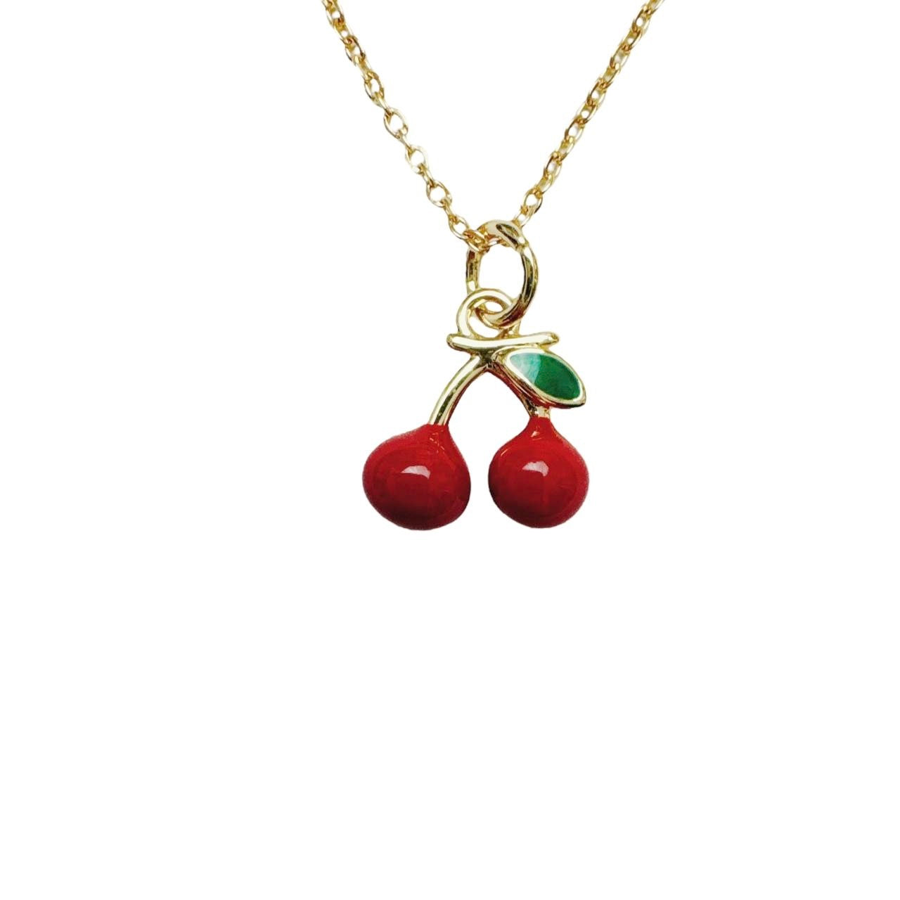 Gold Cherry Necklace