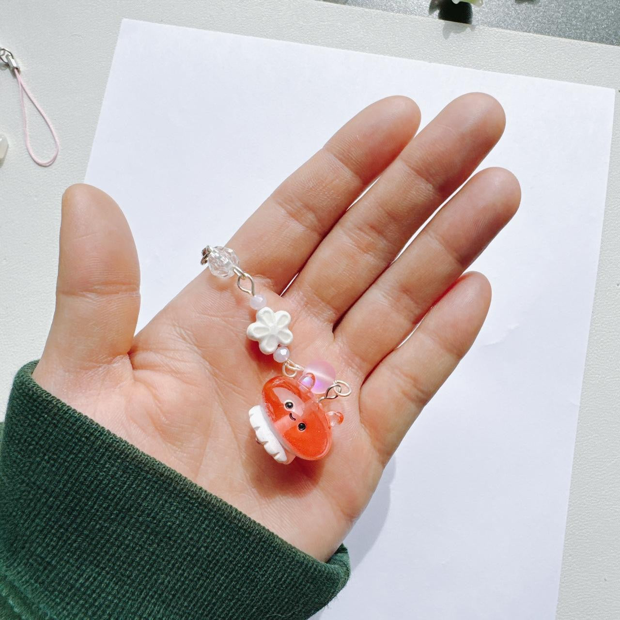 Pink Jelly Phone Charm