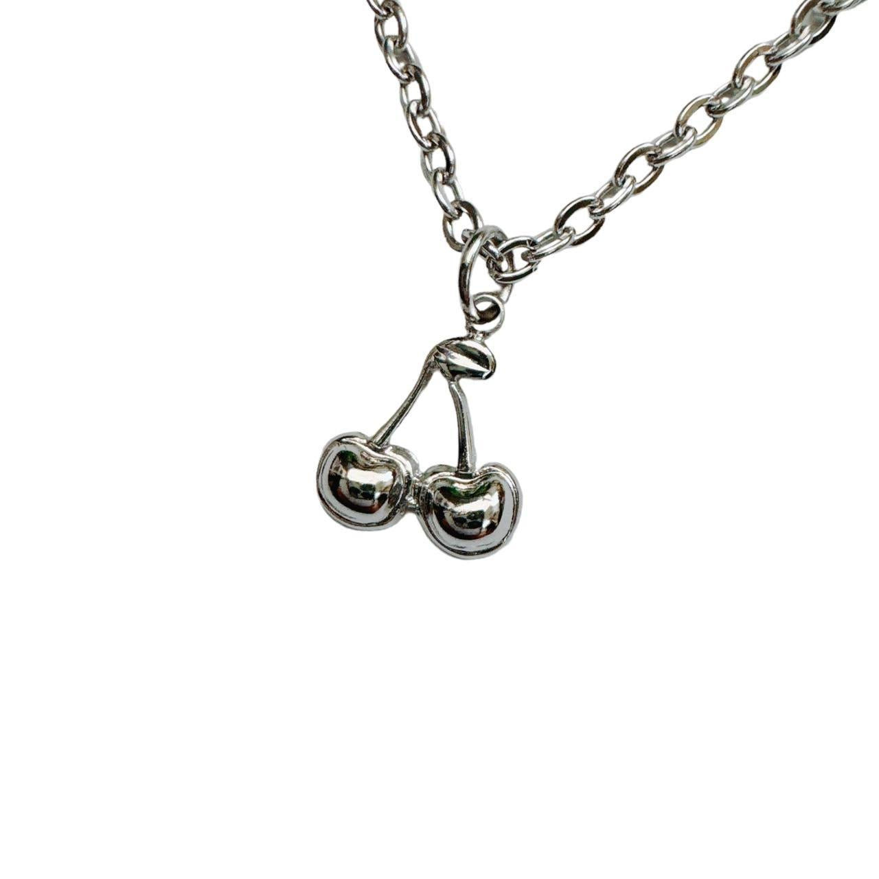 Silver Cherry Necklace