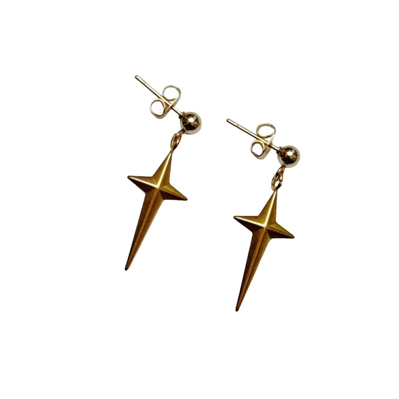 Gold Star Sparkle Earrings