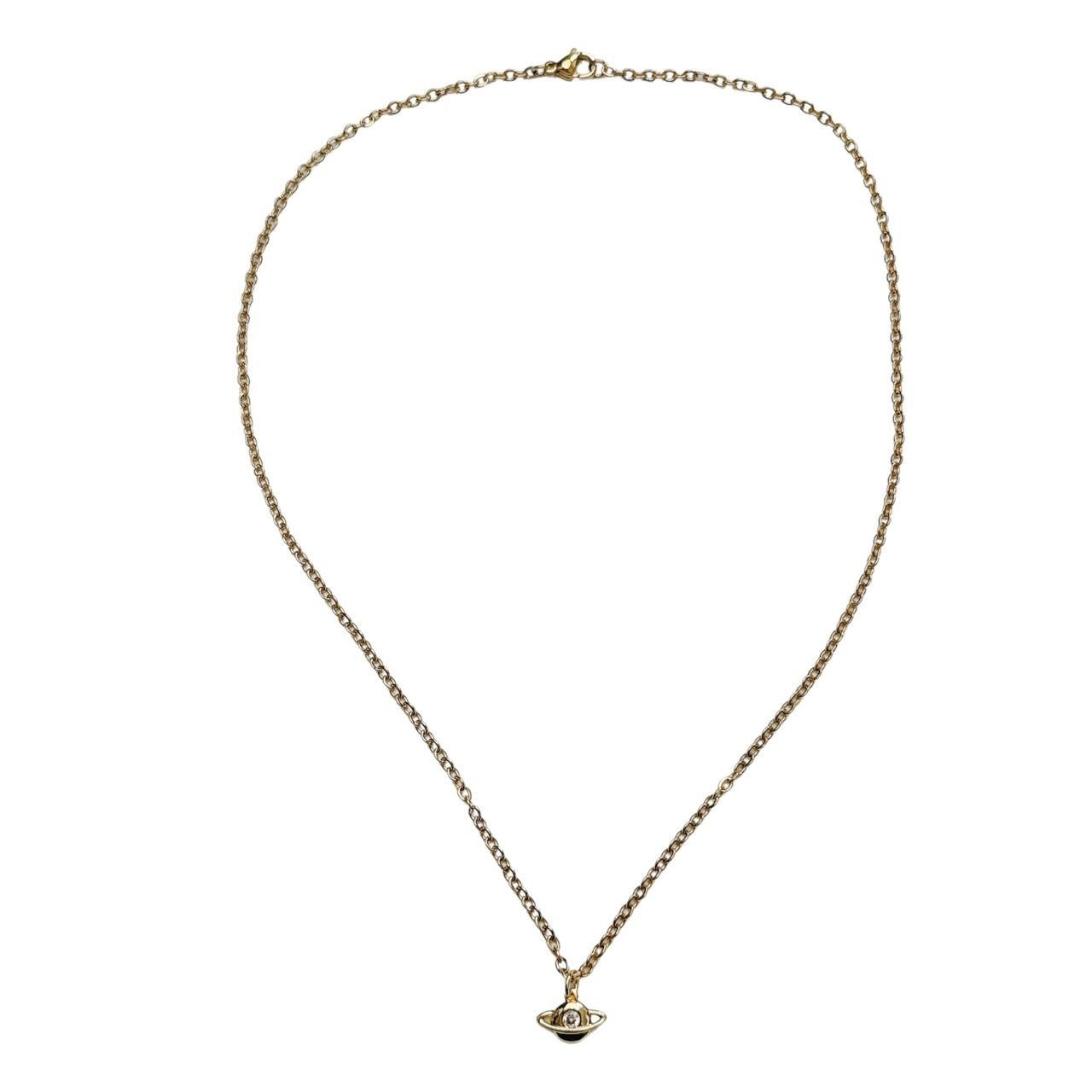 Gold Dainty Planet Necklace