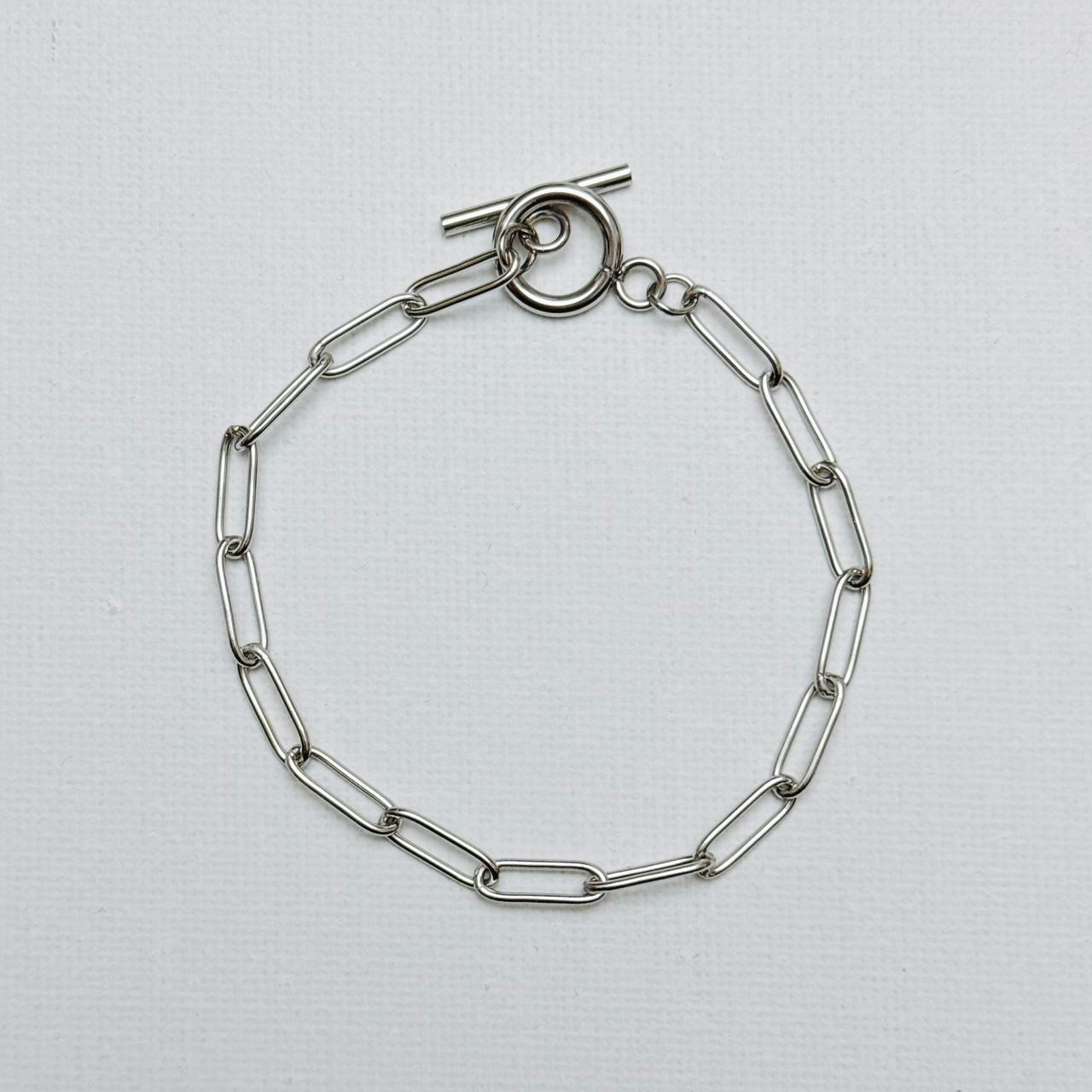 Silver Paperclip Bracelet