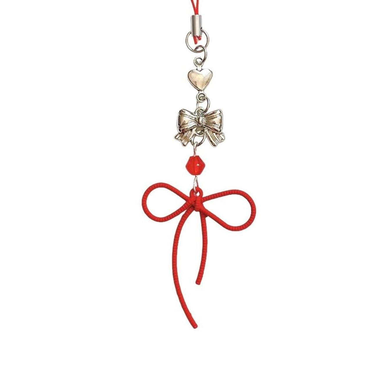 Red Bow Phone Charm