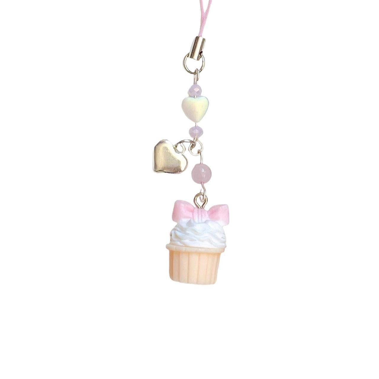 Bow Cupcake Phone Charm